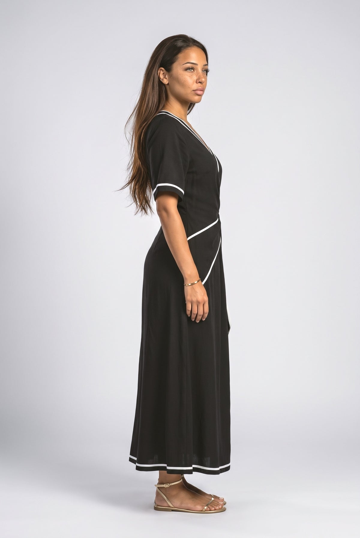 Wrap Maxi Dress, back view