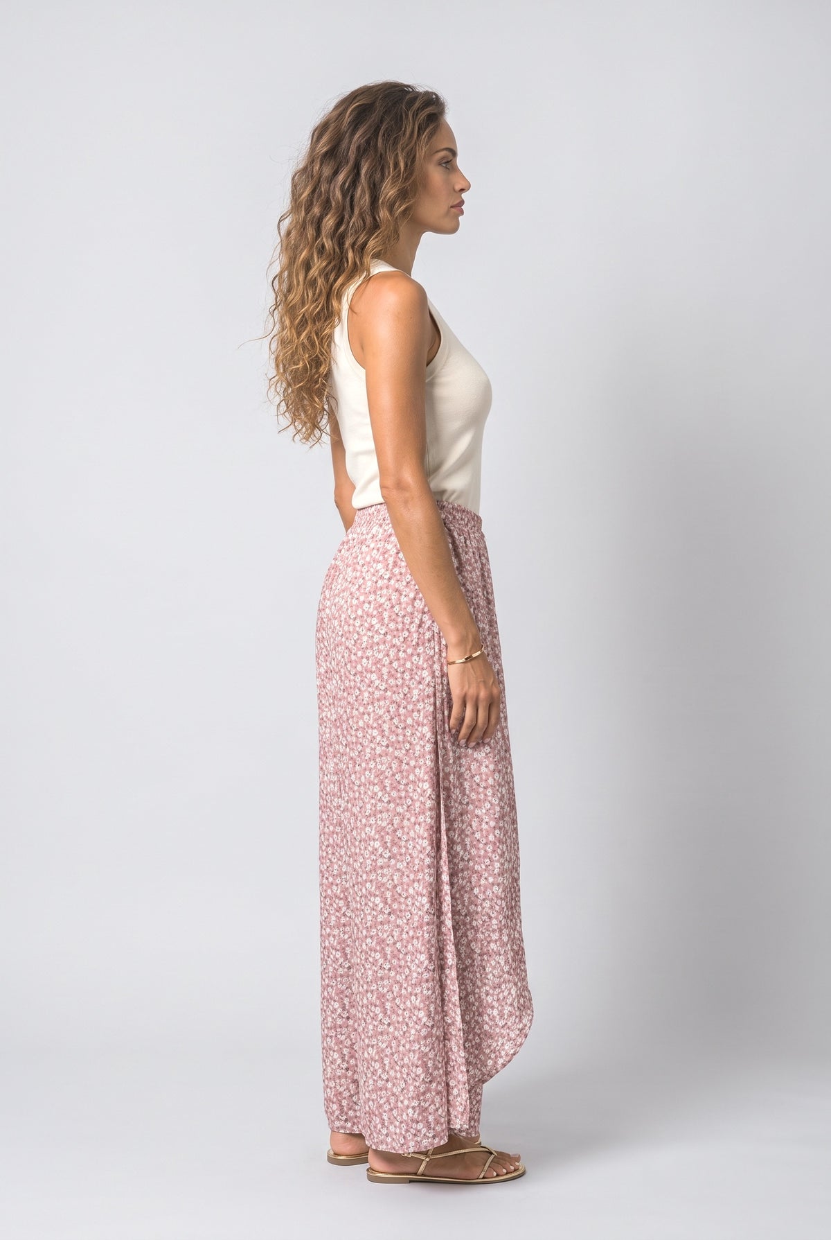 Wrap Wide Leg Pants, back view
