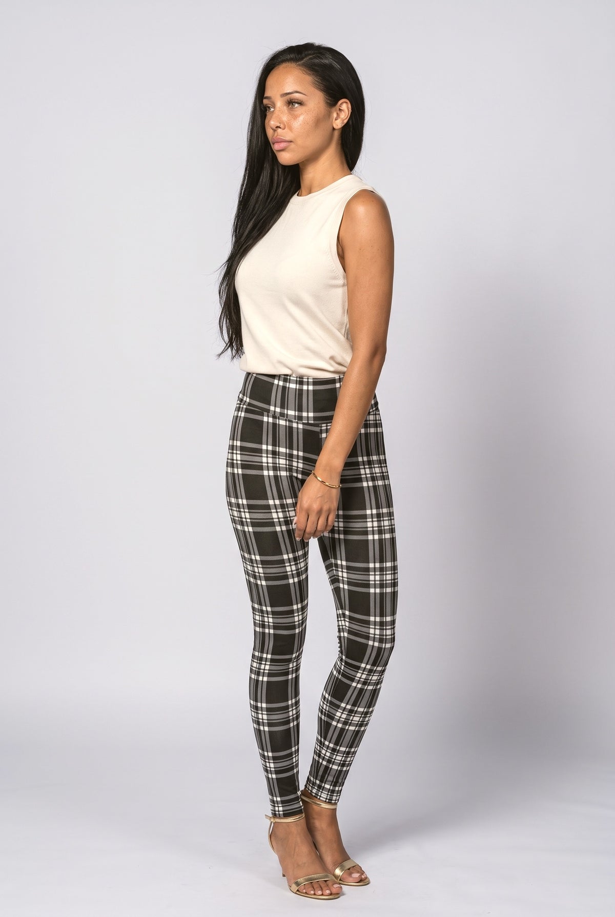 Plaid Leggings, back view