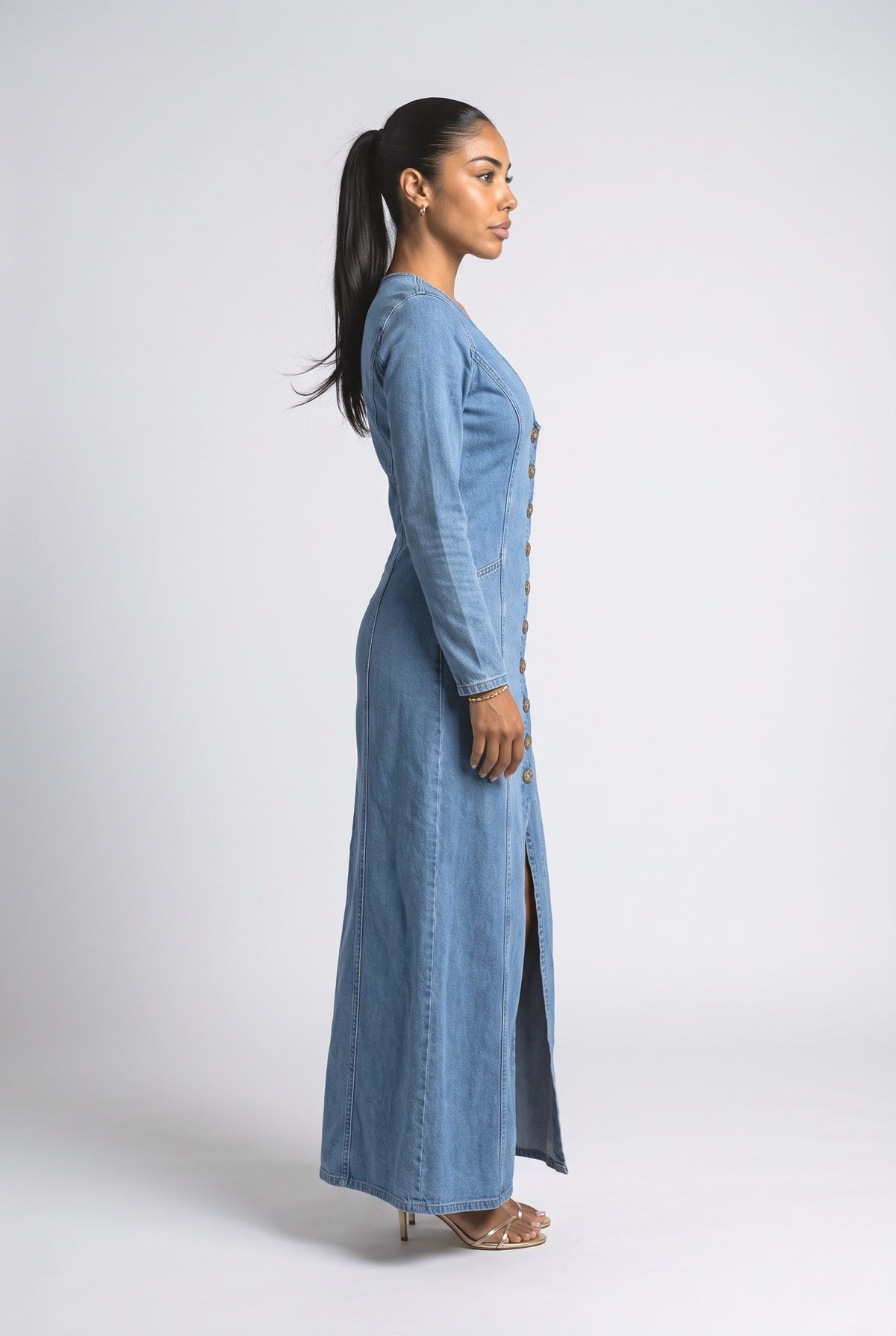Slit Maxi Dress, back view