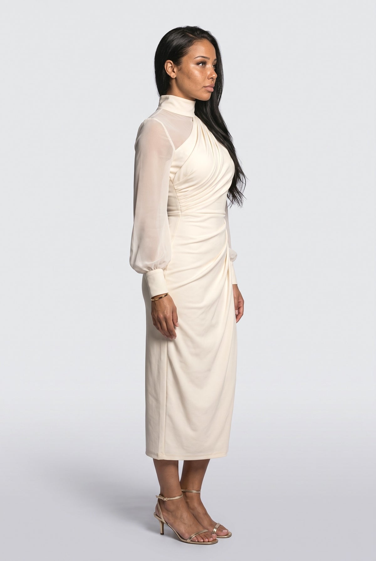 Mesh Bodycon Midi Dress, back view