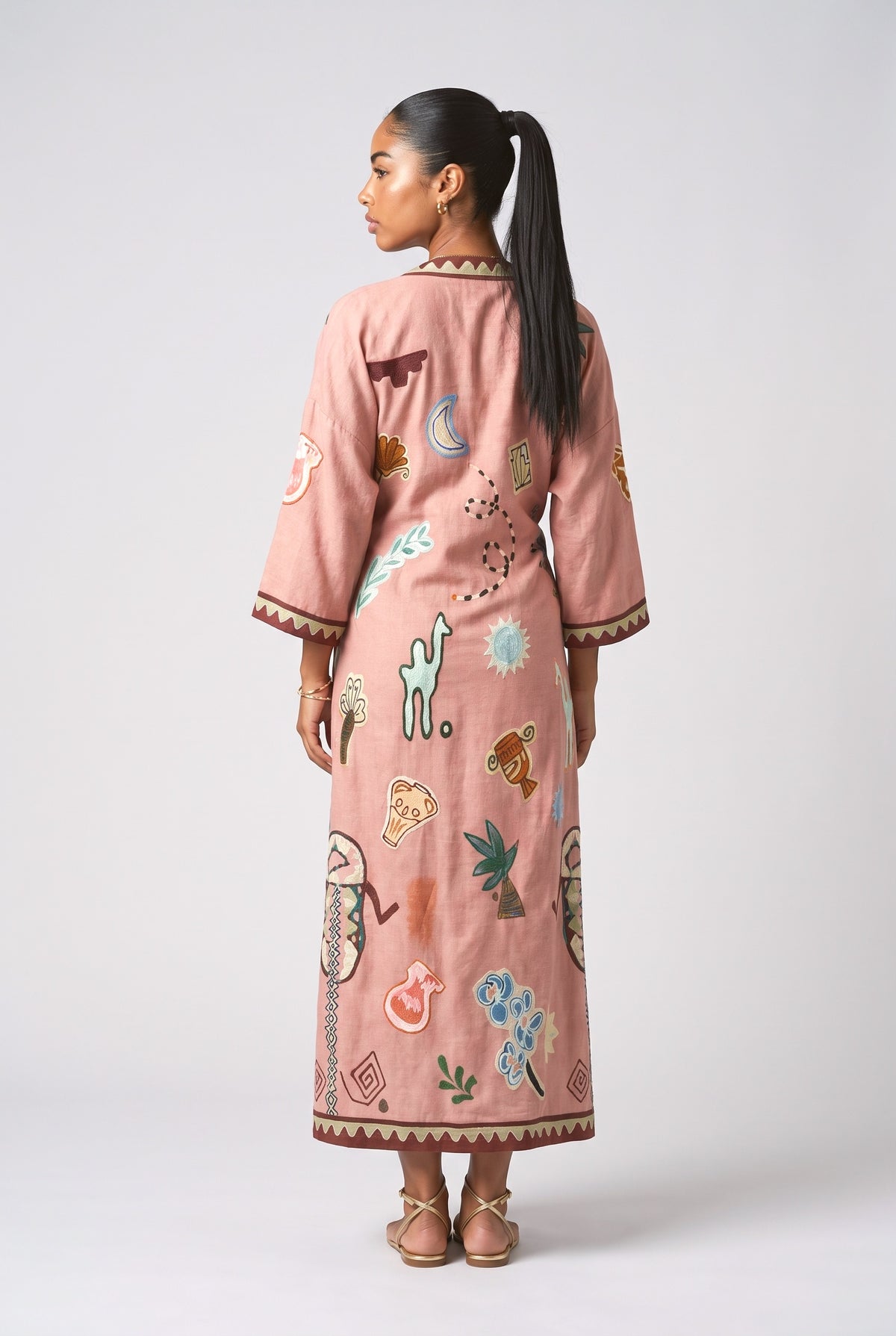 Wrap Maxi Dress, back view