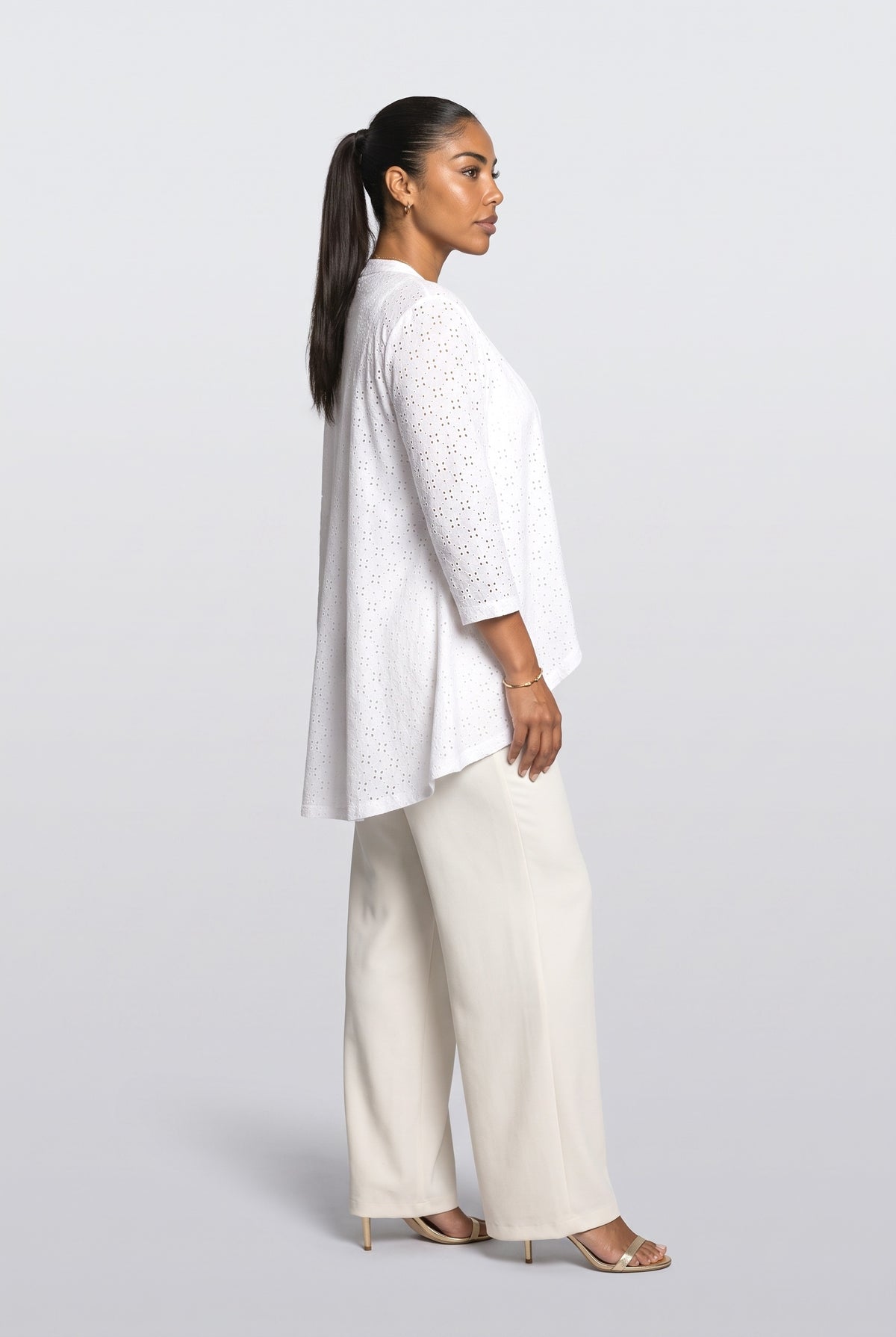 Ruffle Knit Cardigan, back view