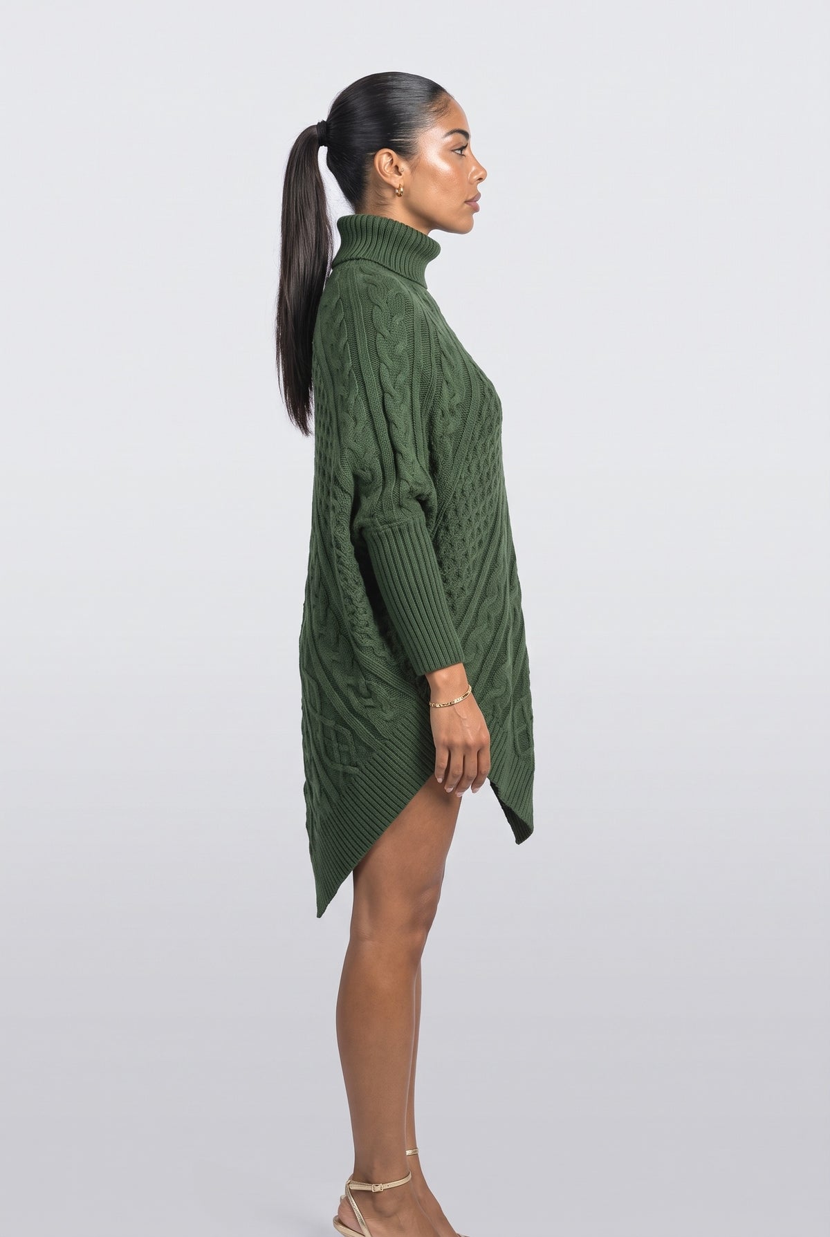 Knit Turtleneck Vest, back view