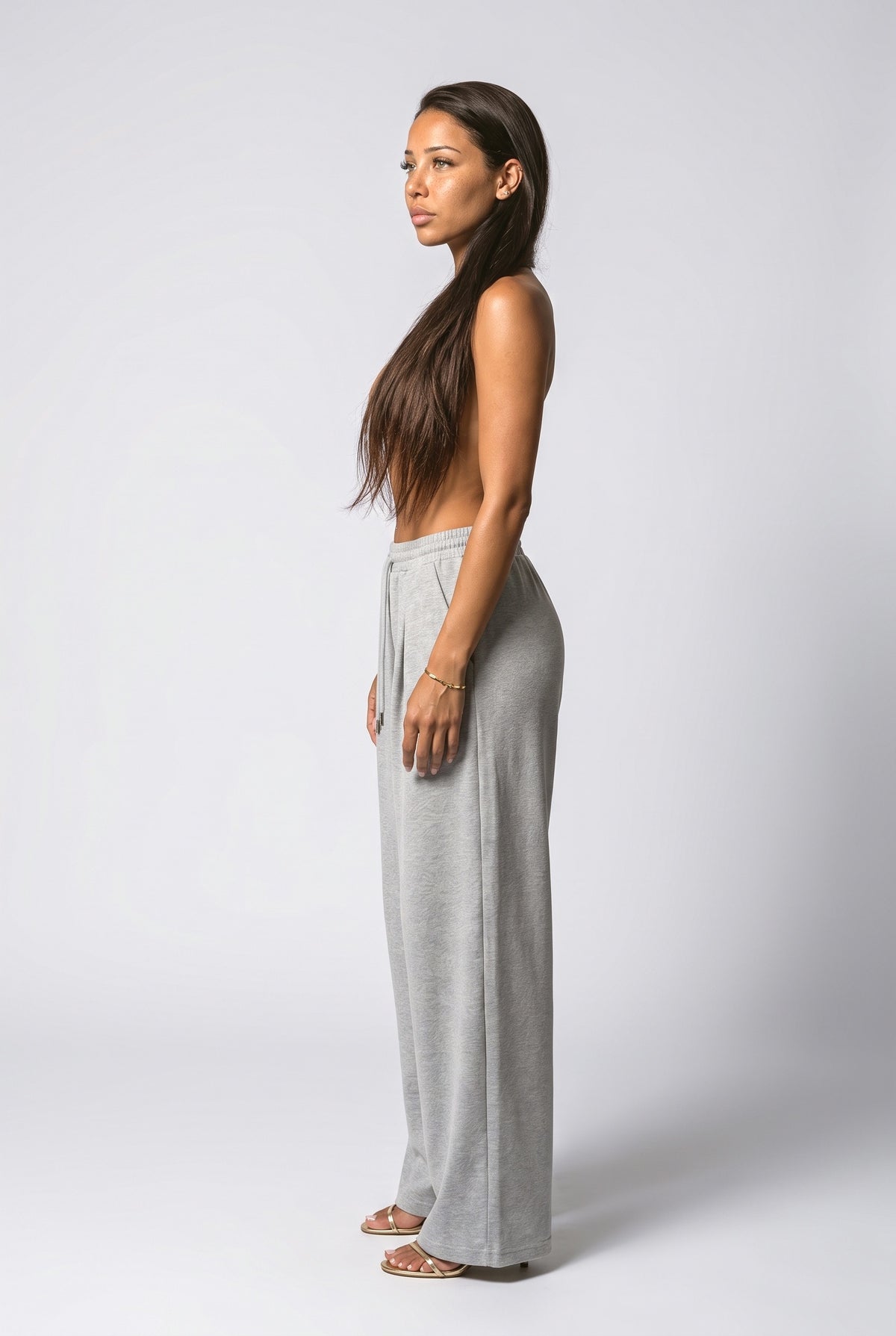 Pleated Wide Leg Pants, back view