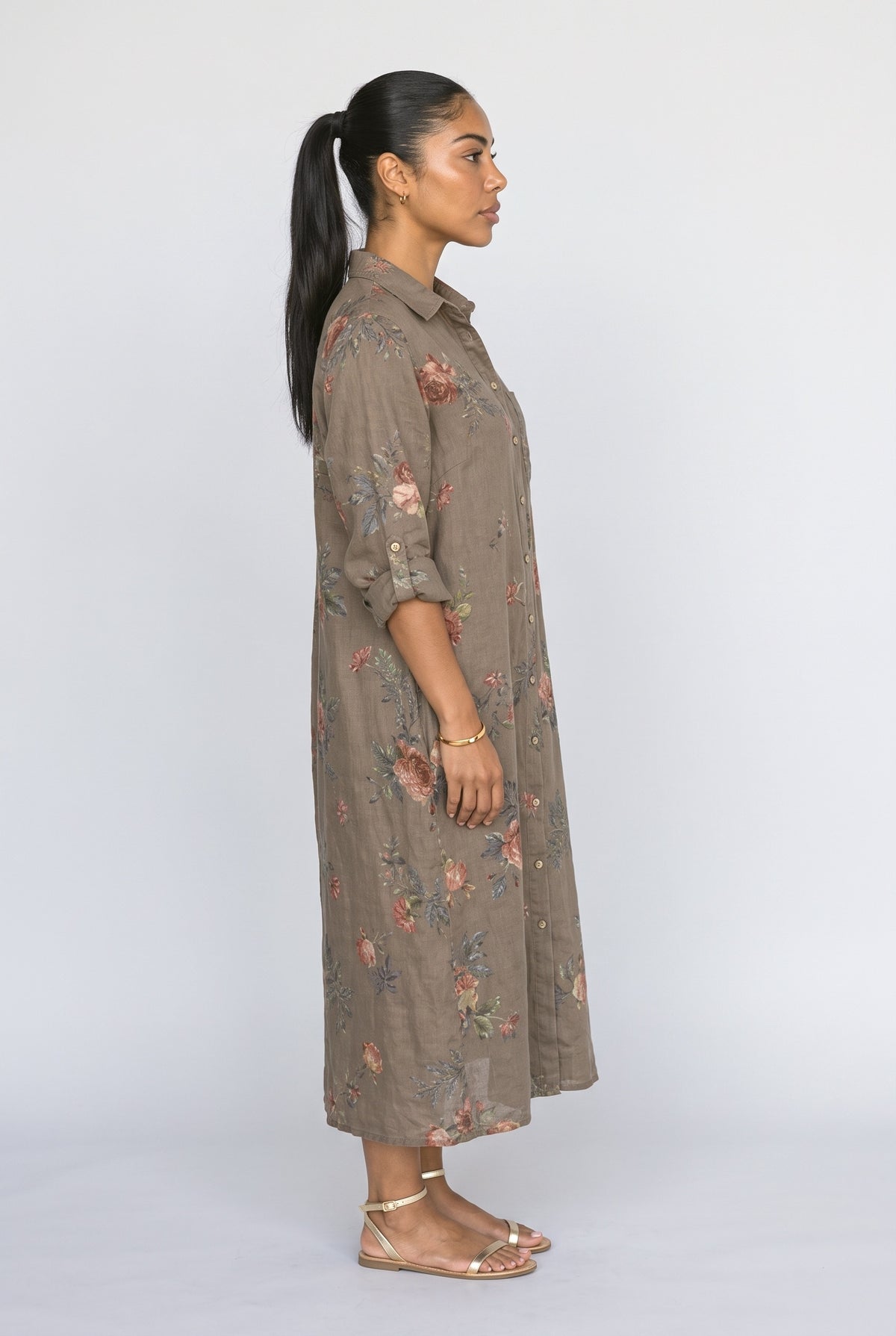 Floral Midi Dress, back view