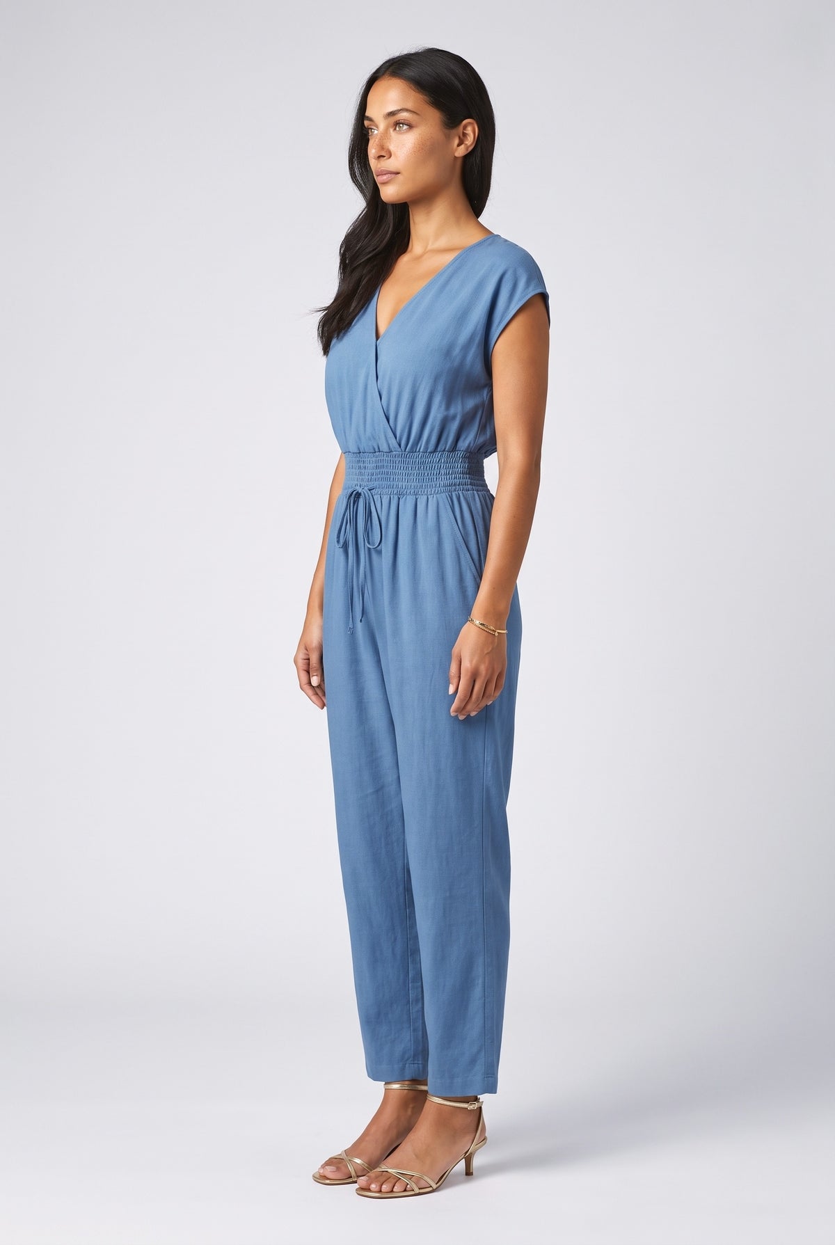 V-Neck Jumpsuit, back view