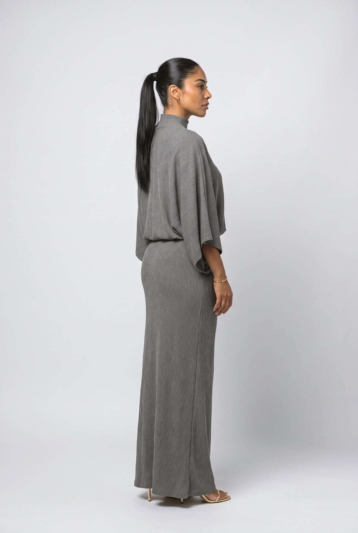 Batwing Sleeve Two Piece Outfit, back view