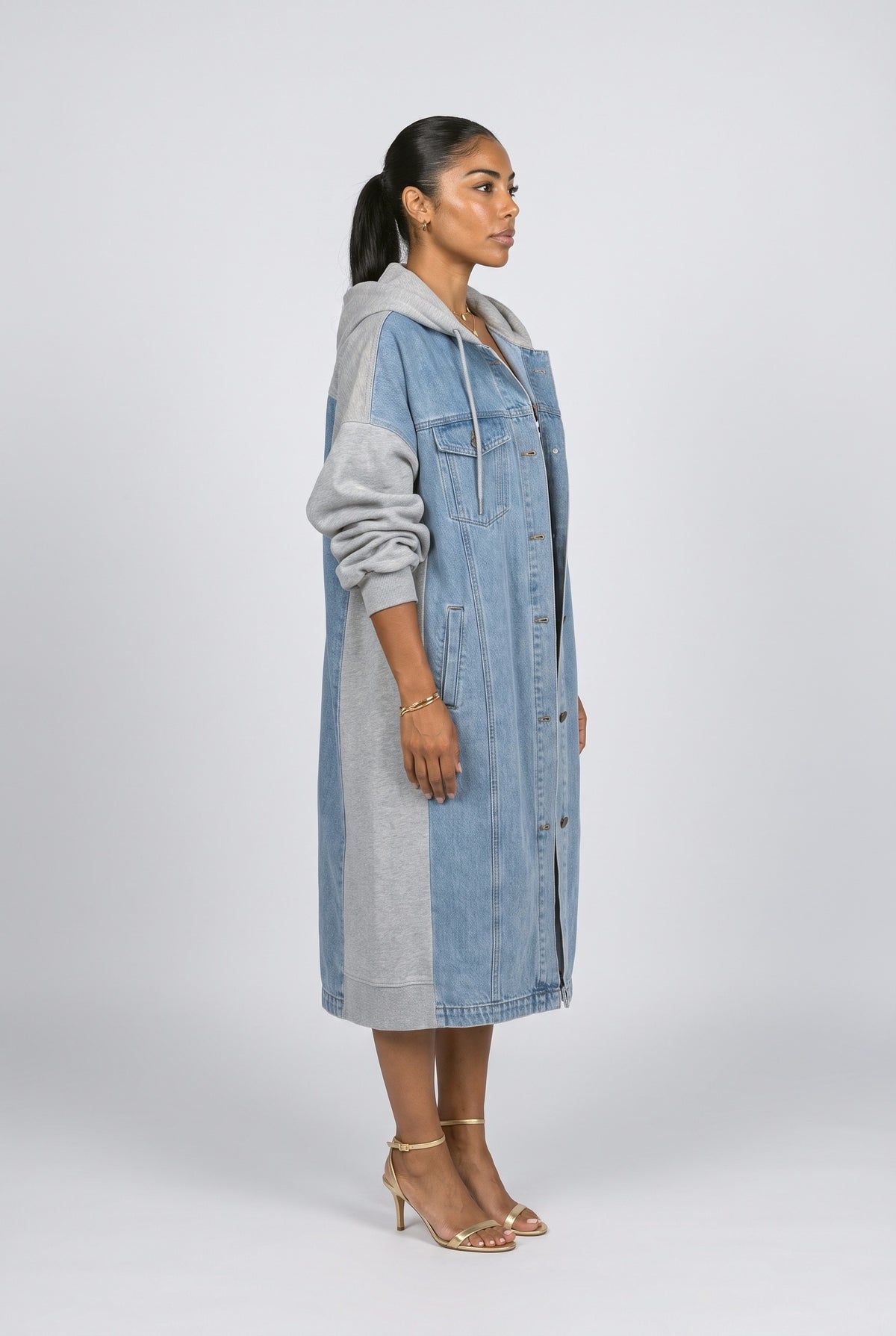 Multicolor Denim Jacket, back view