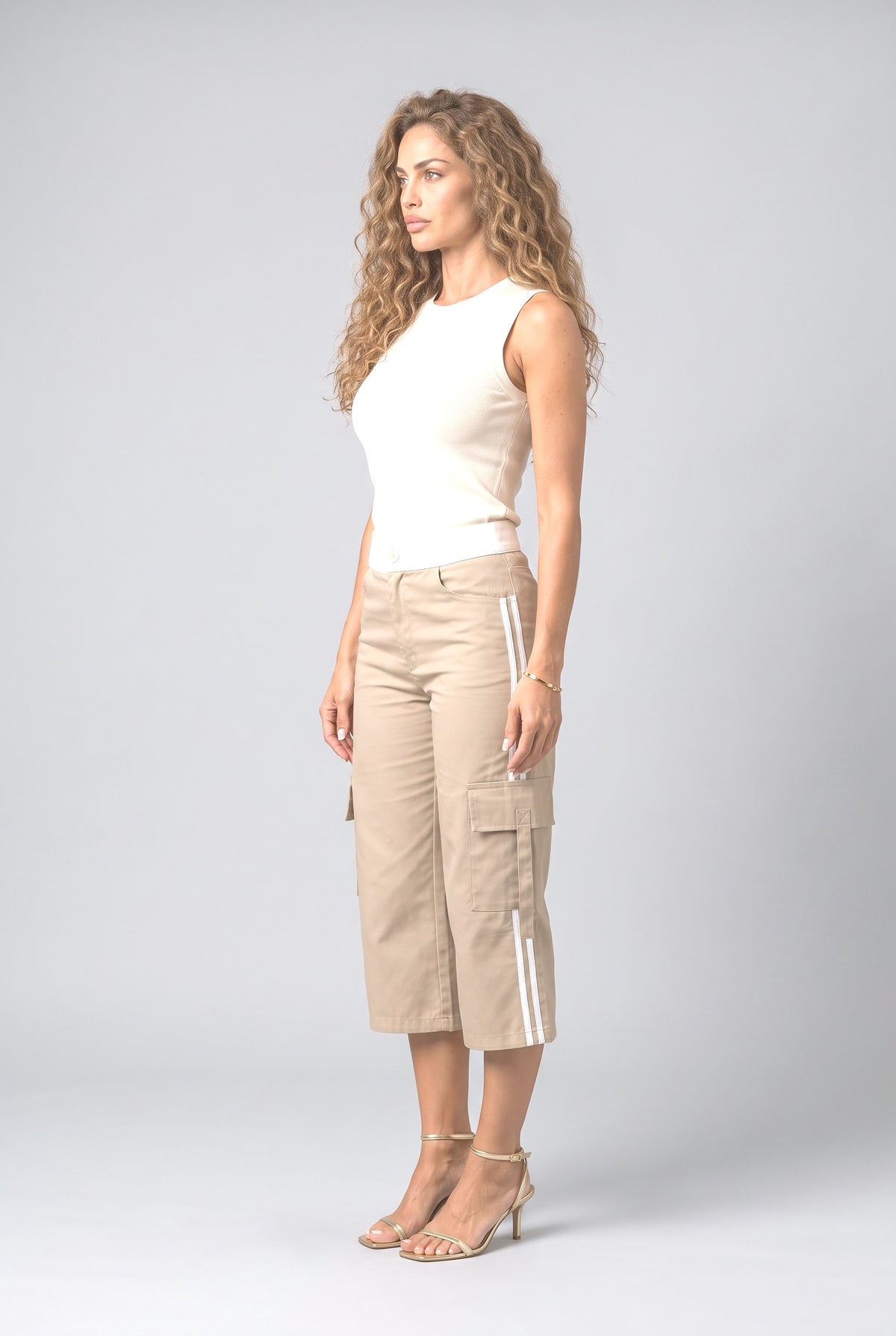 Striped Cargo Pants, back view