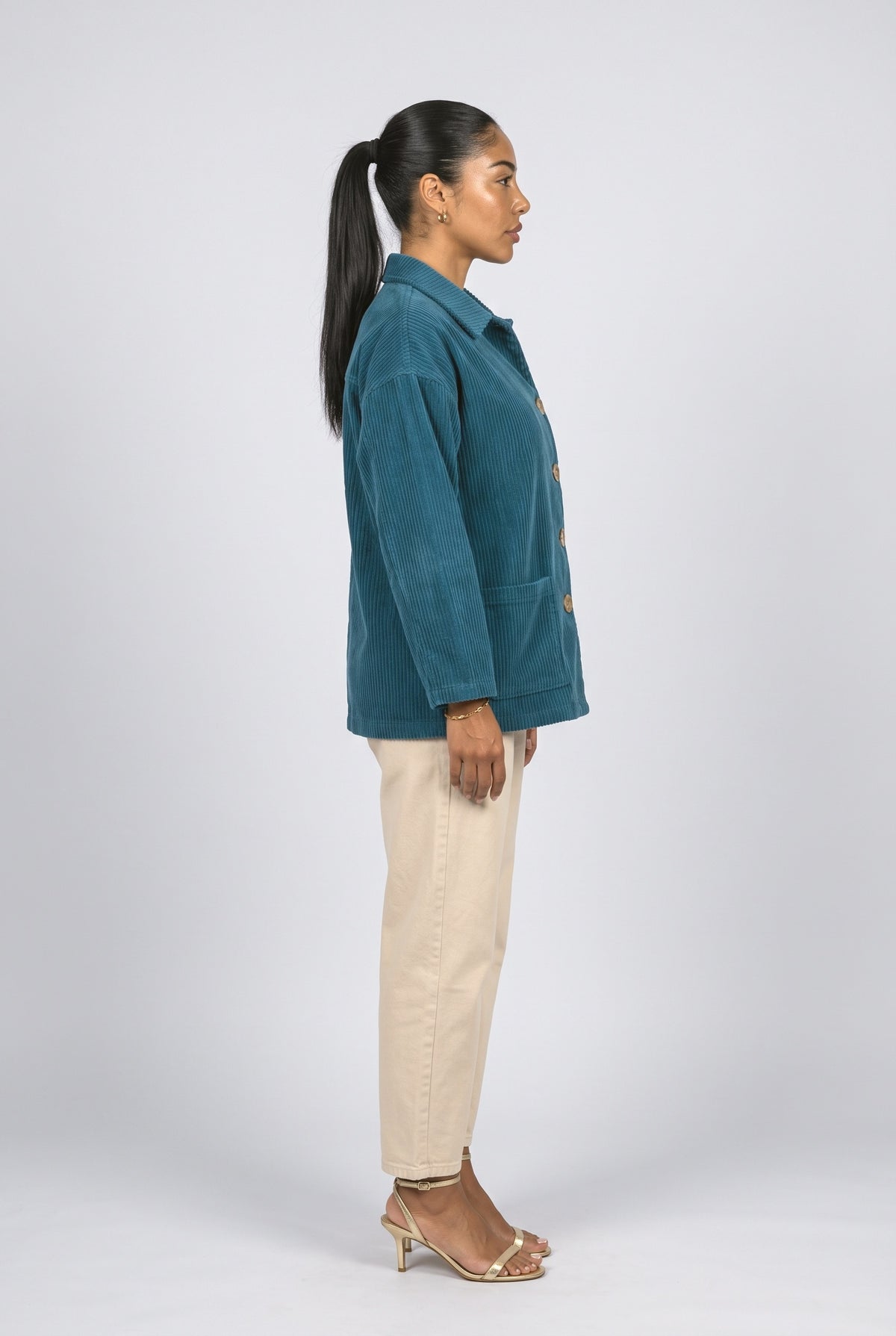 Ribbed Bomber Jacket, back view