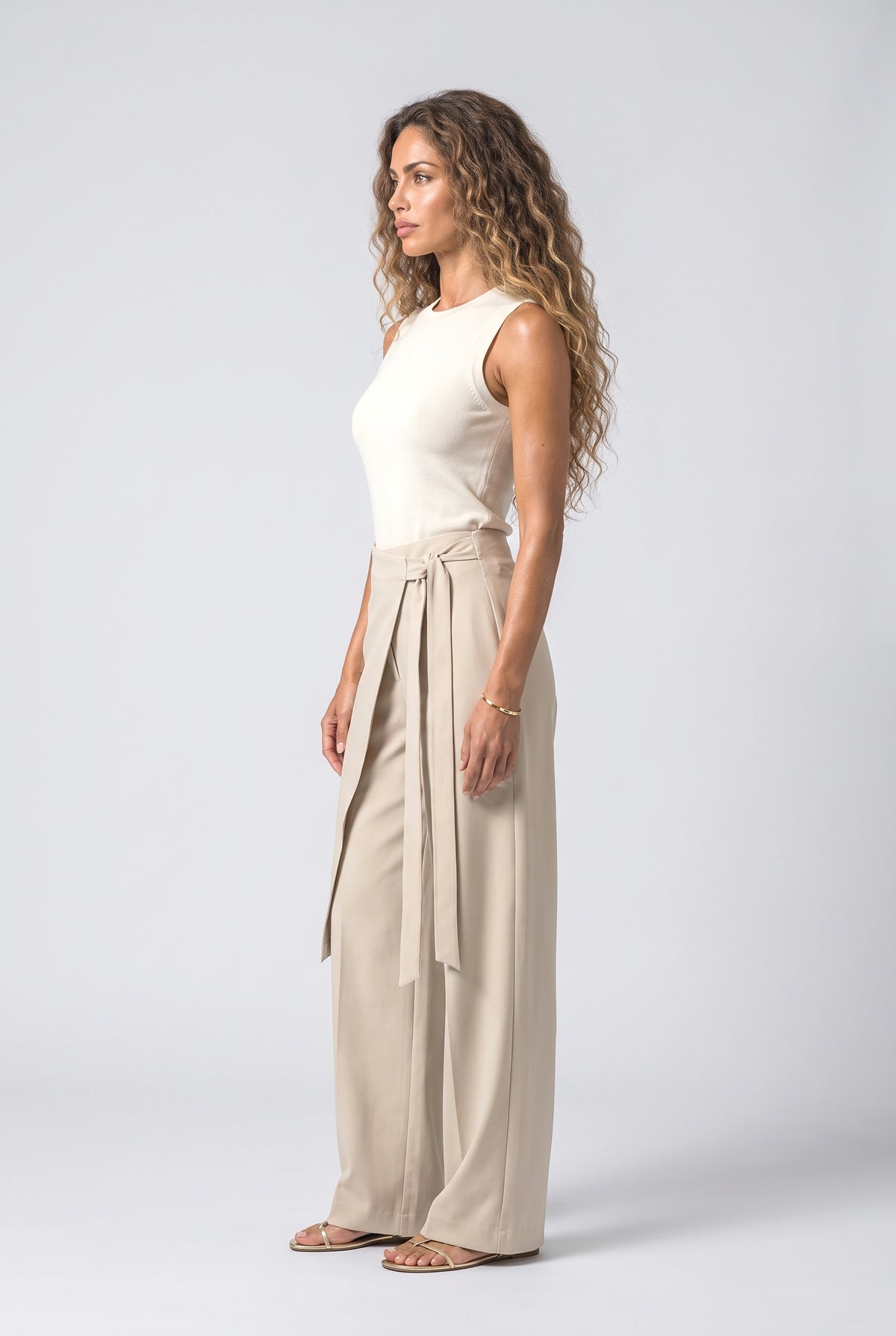Wrap Wide Leg Pants, back view