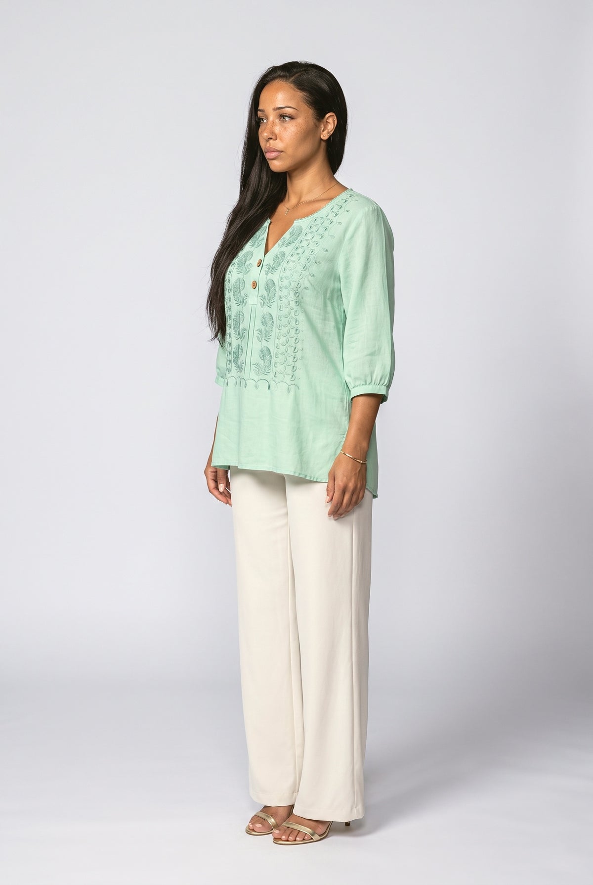 V-Neck Blouse, back view