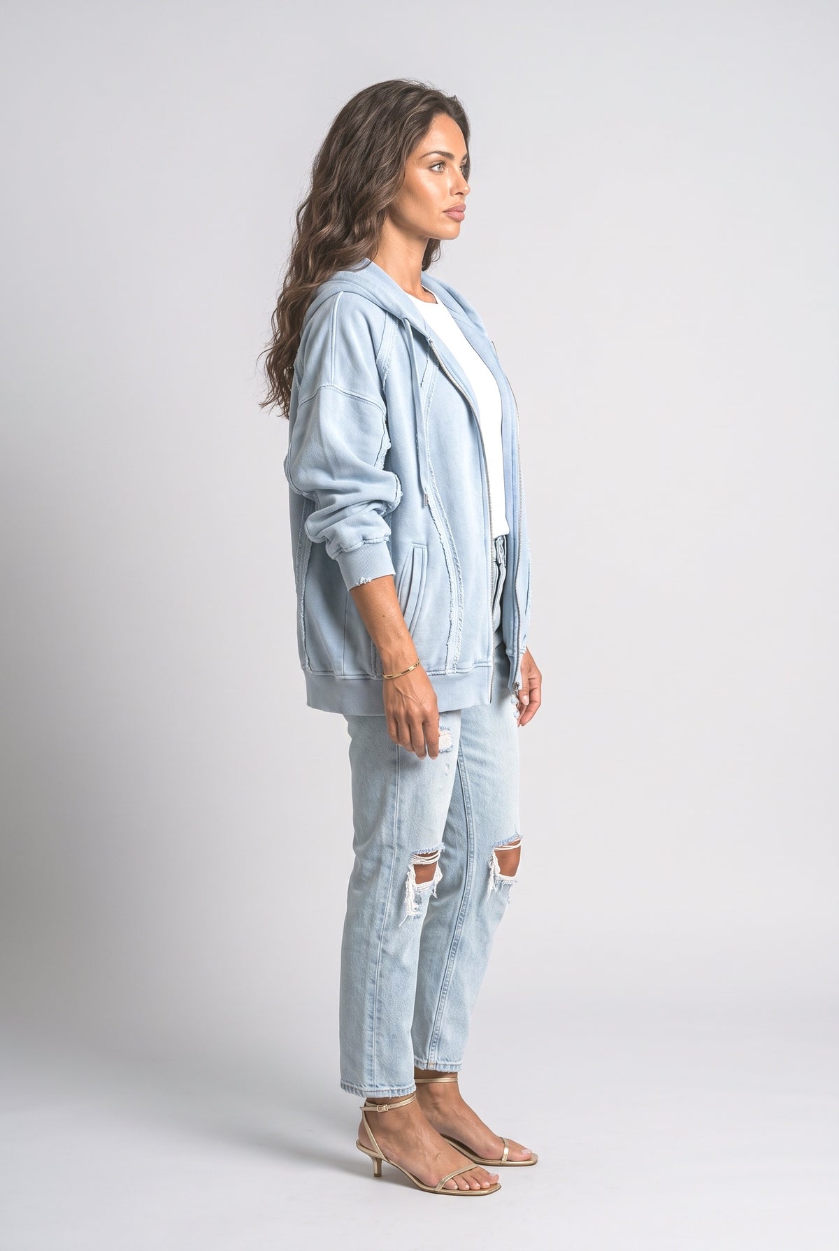 Oversized Denim Jacket, back view
