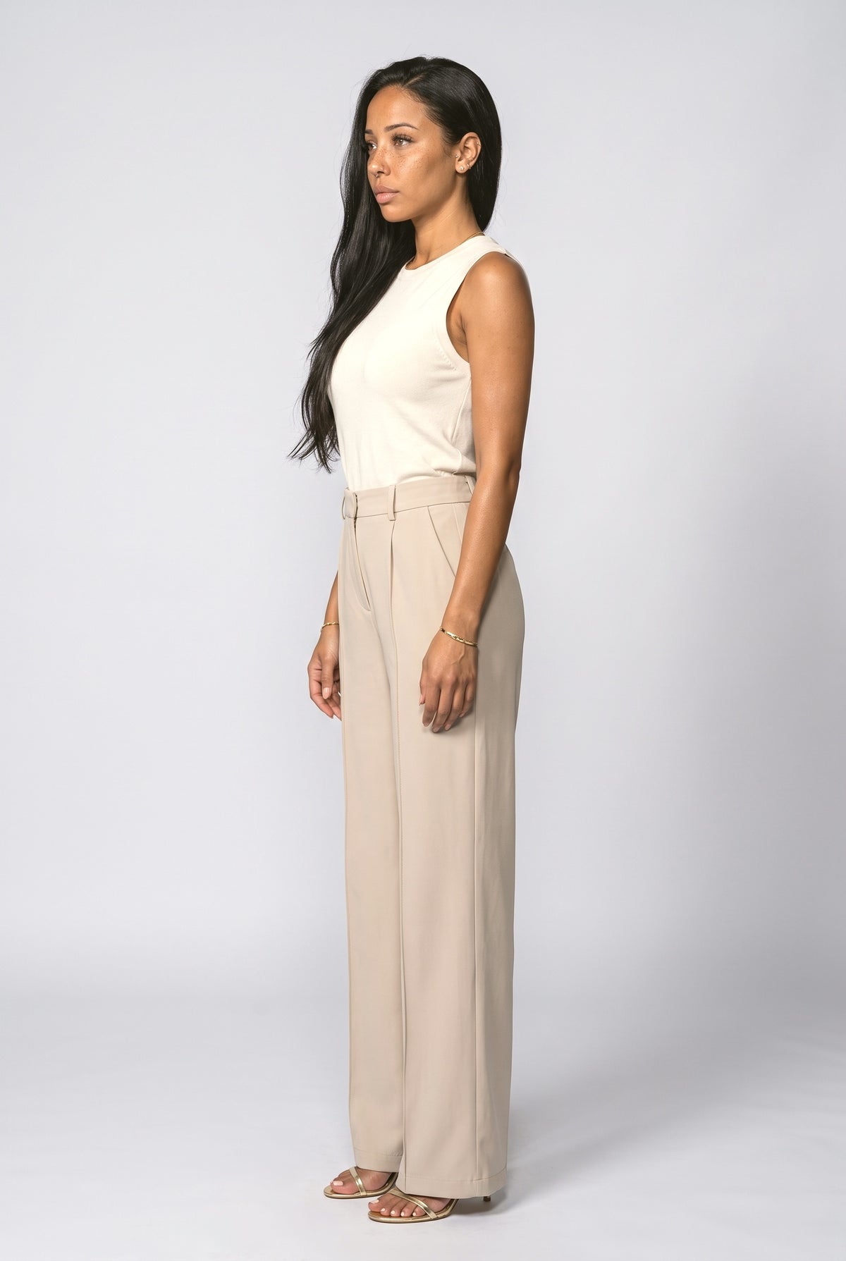 Pleated Wide Leg Pants, back view