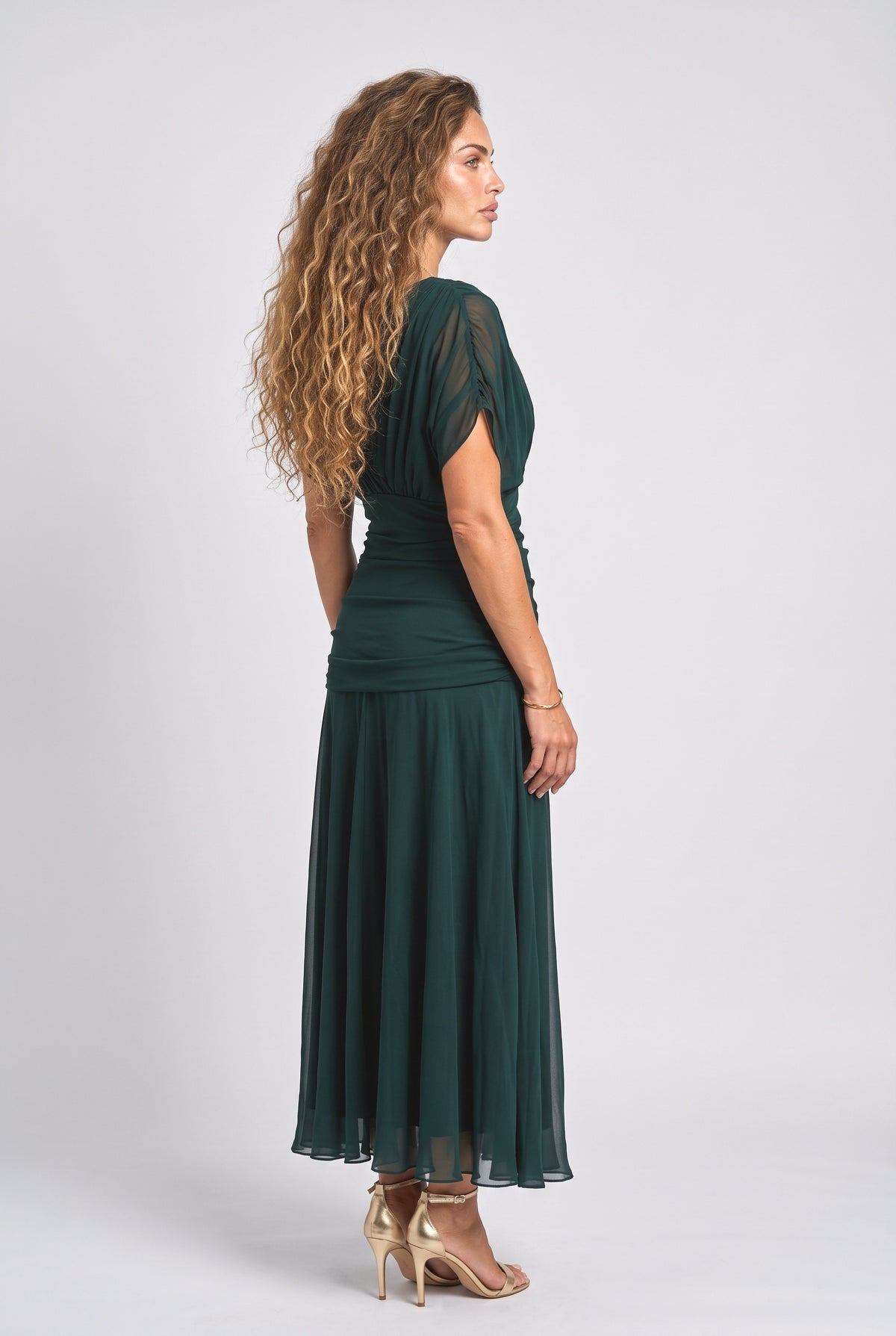 Off-Shoulder Mermaid Cocktail Dress, back view
