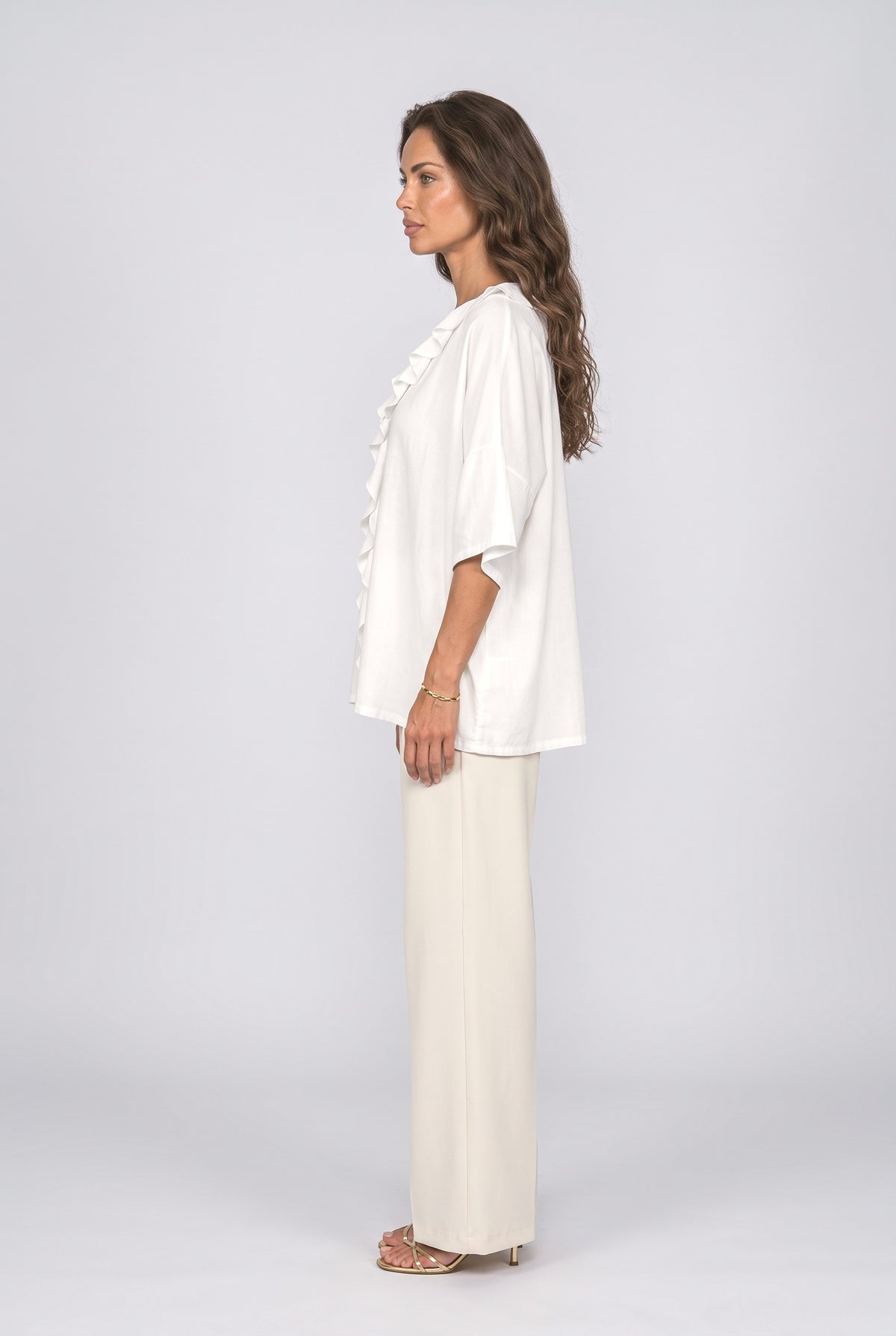 Ruffle Blouse, back view