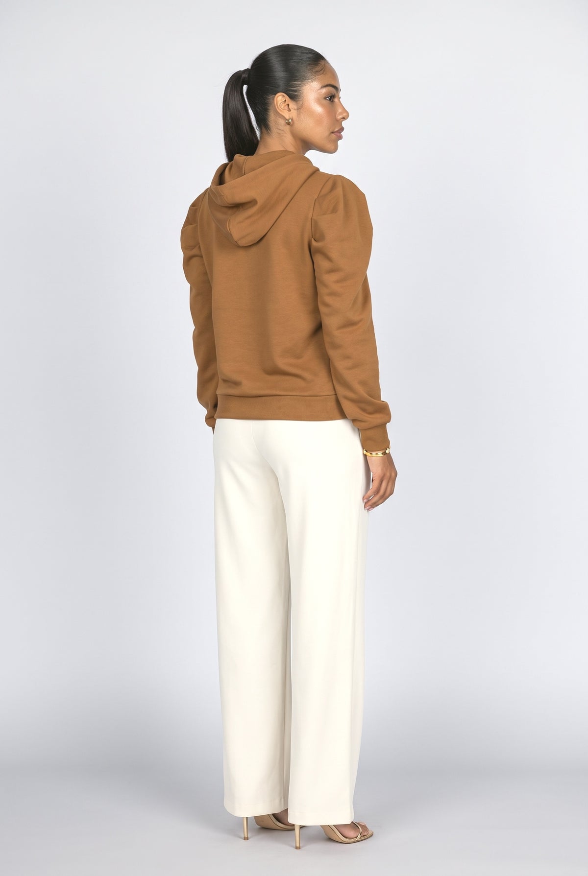 Puff Sleeve Sweatshirt, back view