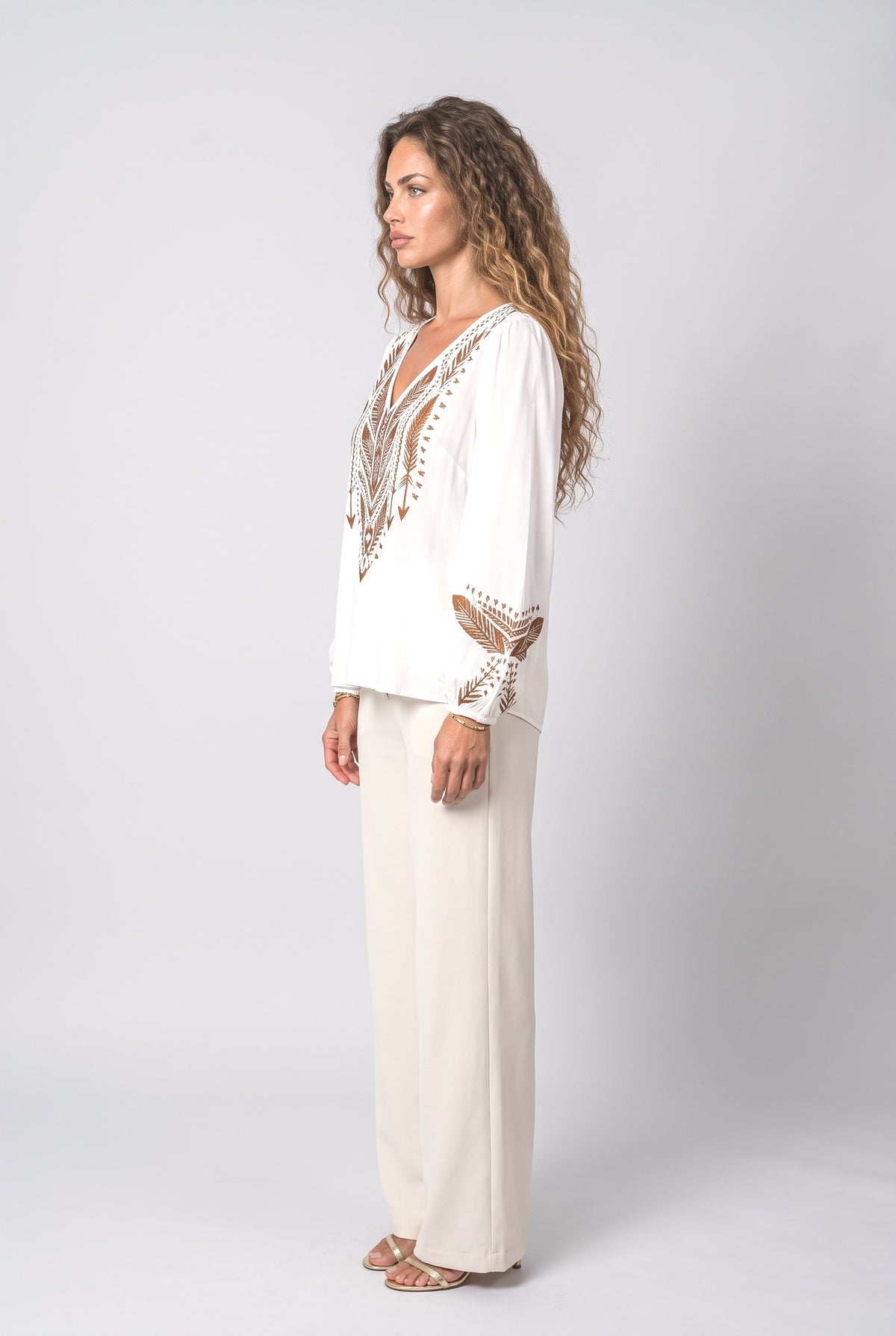 V-Neck Blouse, back view