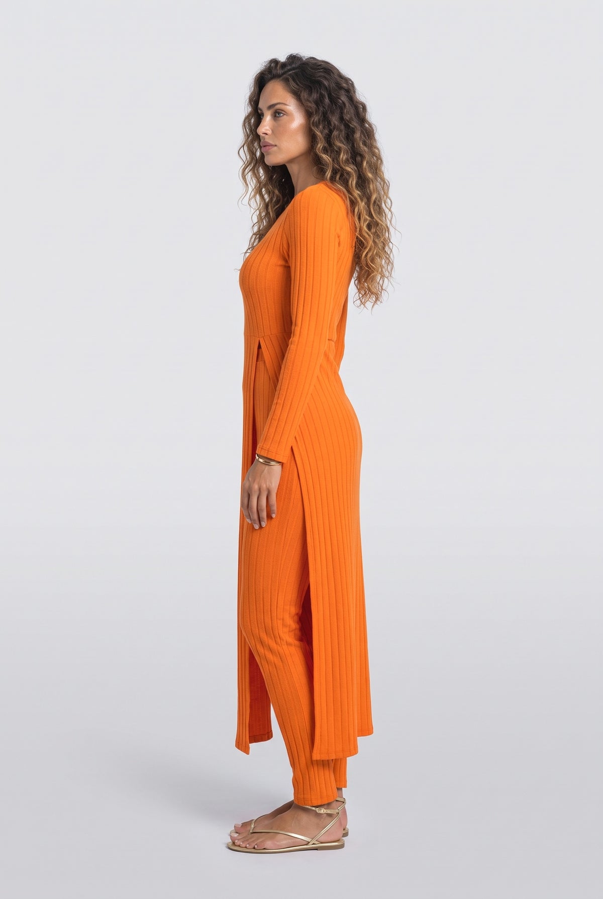 Ribbed Two Piece Outfit, back view