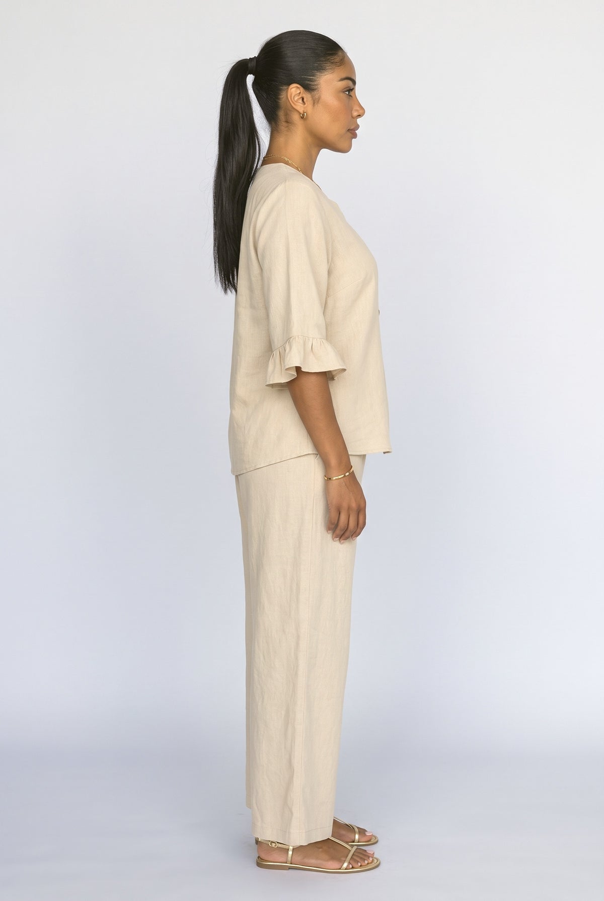 Ruffle Two Piece Outfit, back view