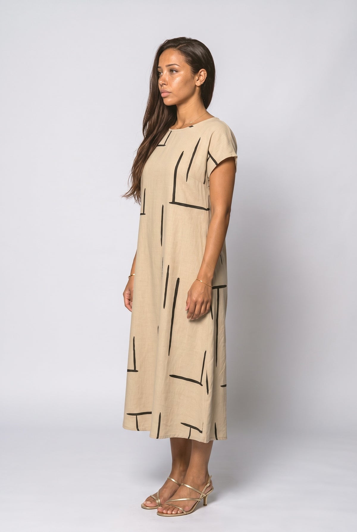 Abstract Midi Dress, back view
