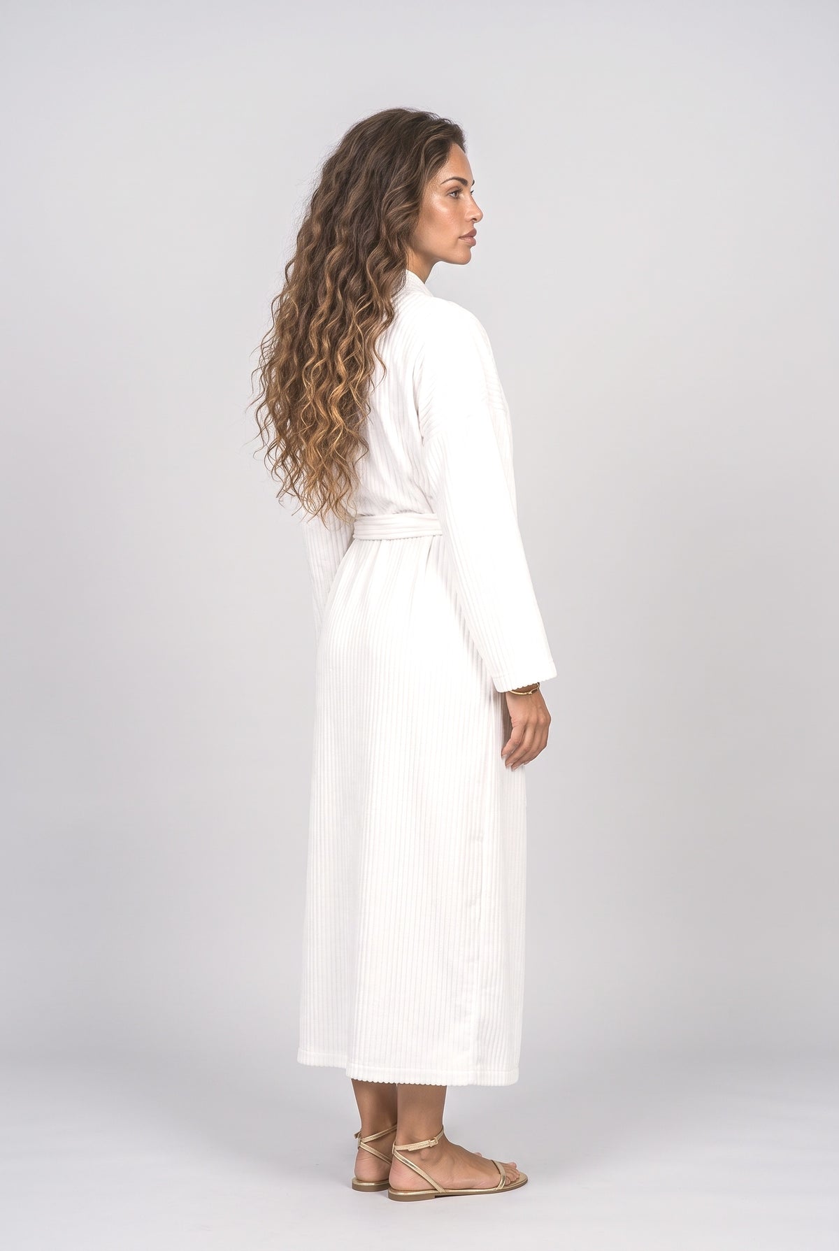Velvet Wrap Robe, back view