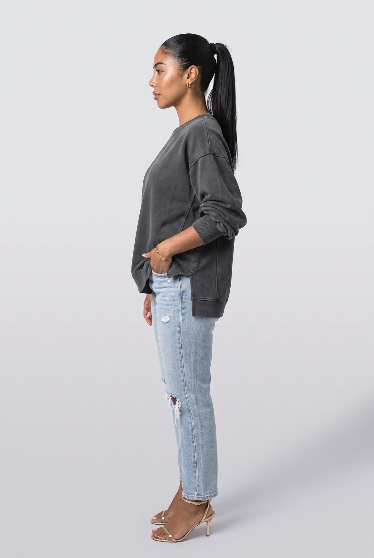 Cutout Sweatshirt, back view