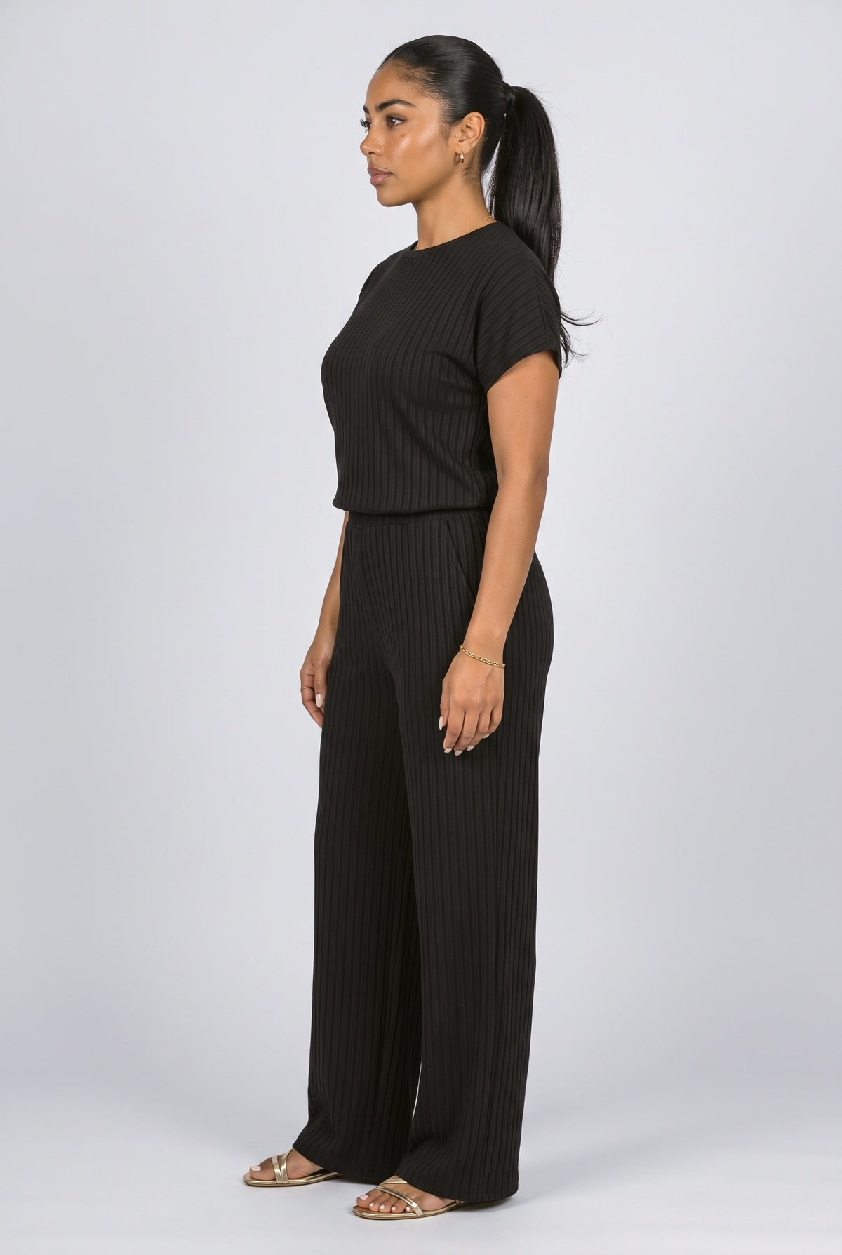 Ribbed Two Piece Outfit, back view