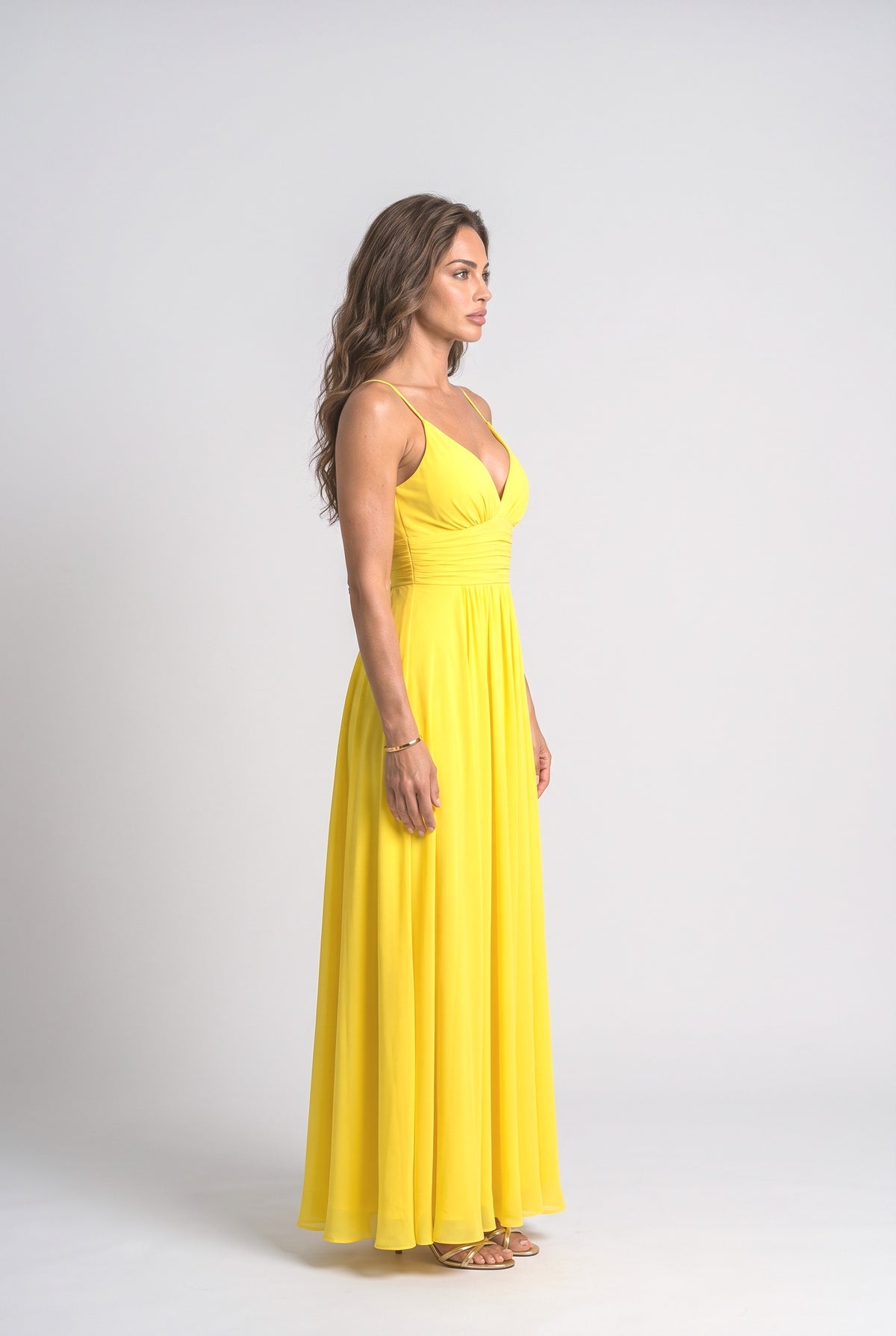 V-Neck Maxi Dress, back view