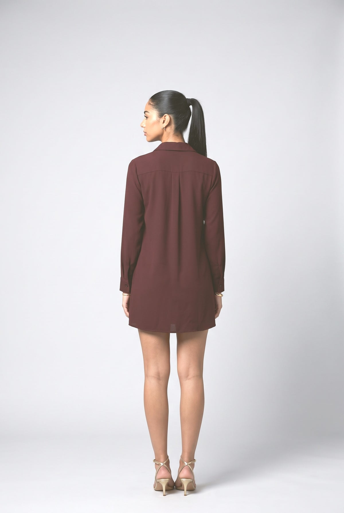 Brown Dress, back view