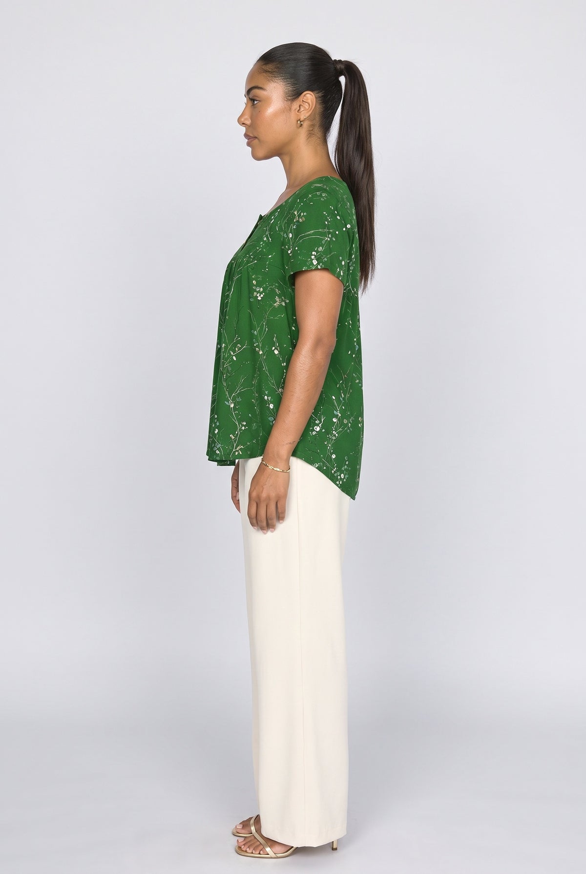 Floral Flowy Blouse, back view