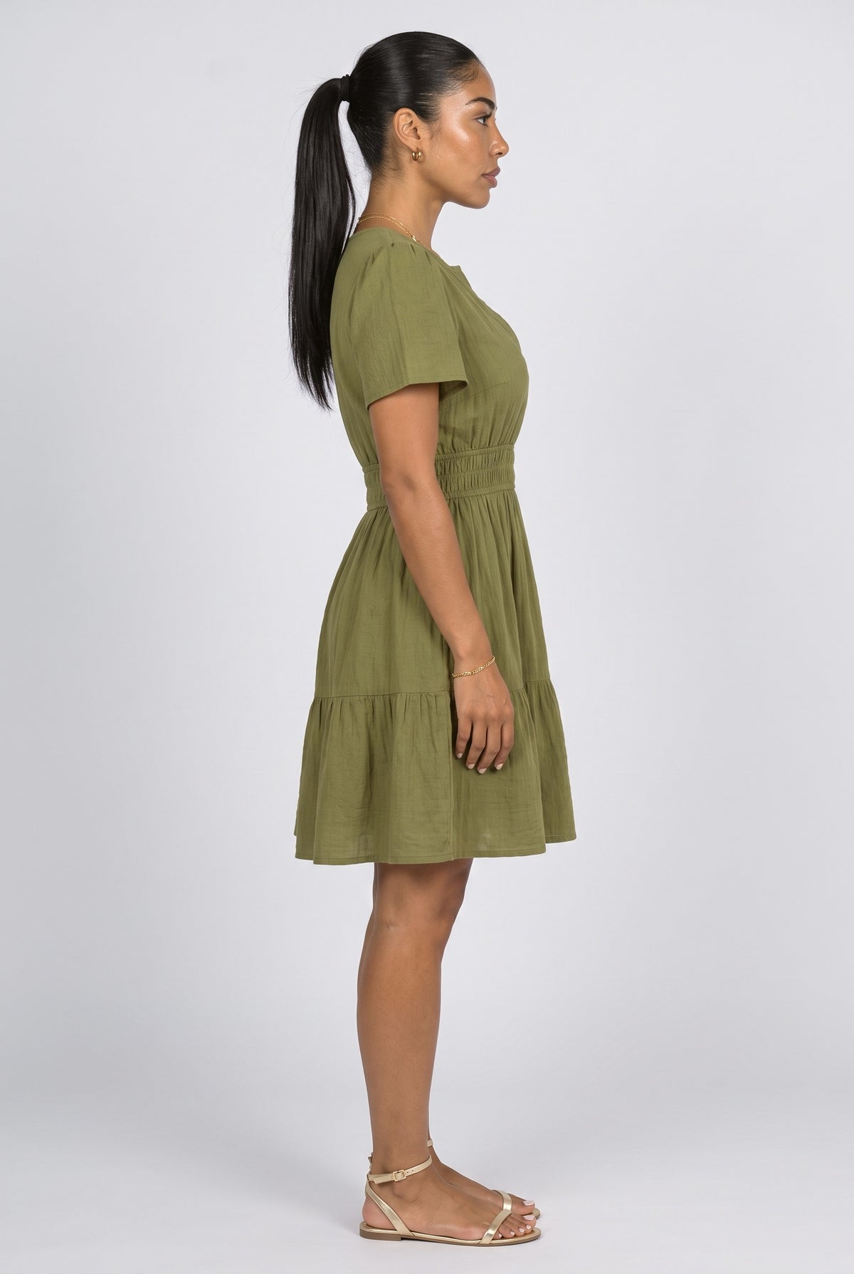 Tiered Mini Dress, back view