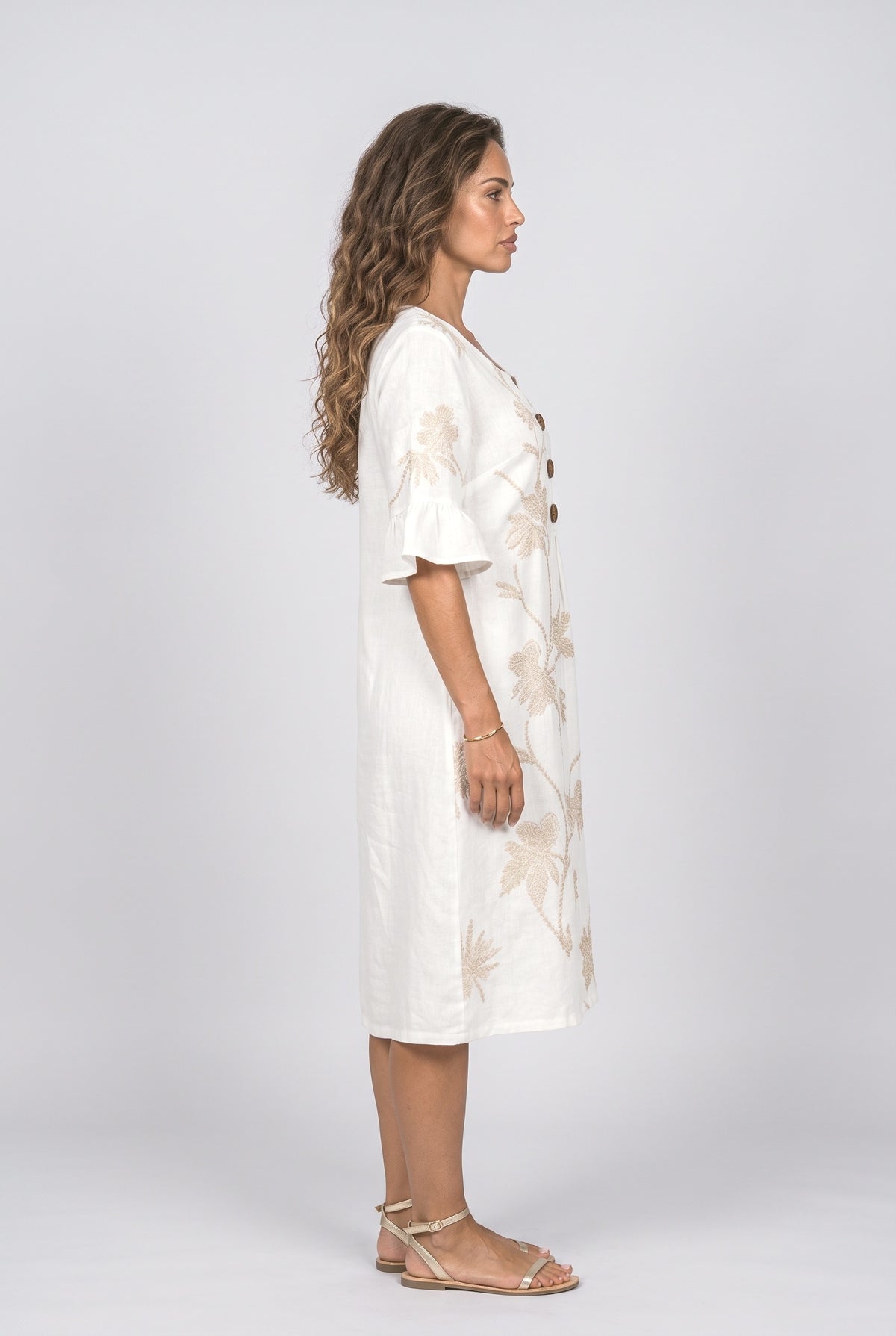 Floral Midi Dress, back view