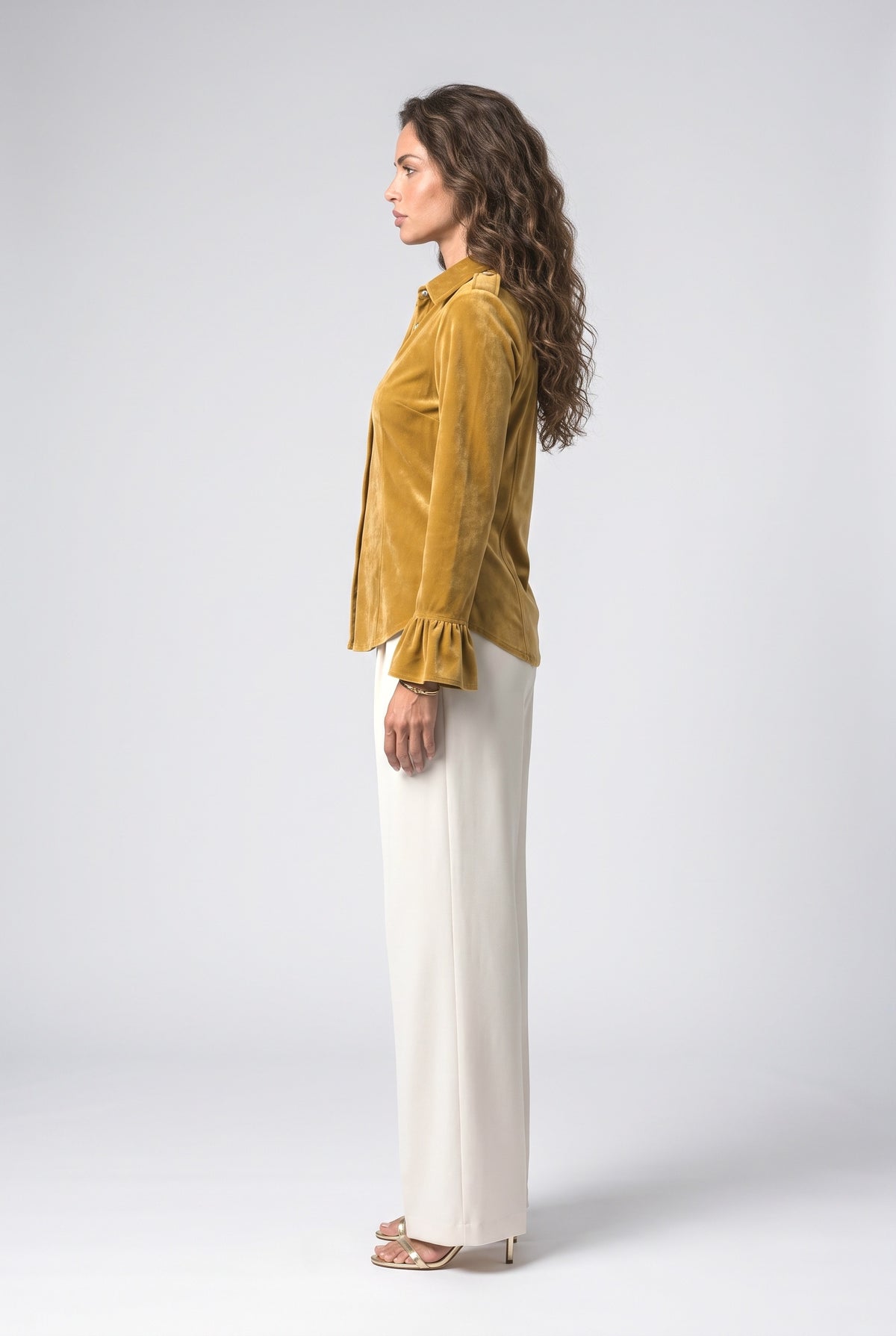 Ruffle Blouse, back view