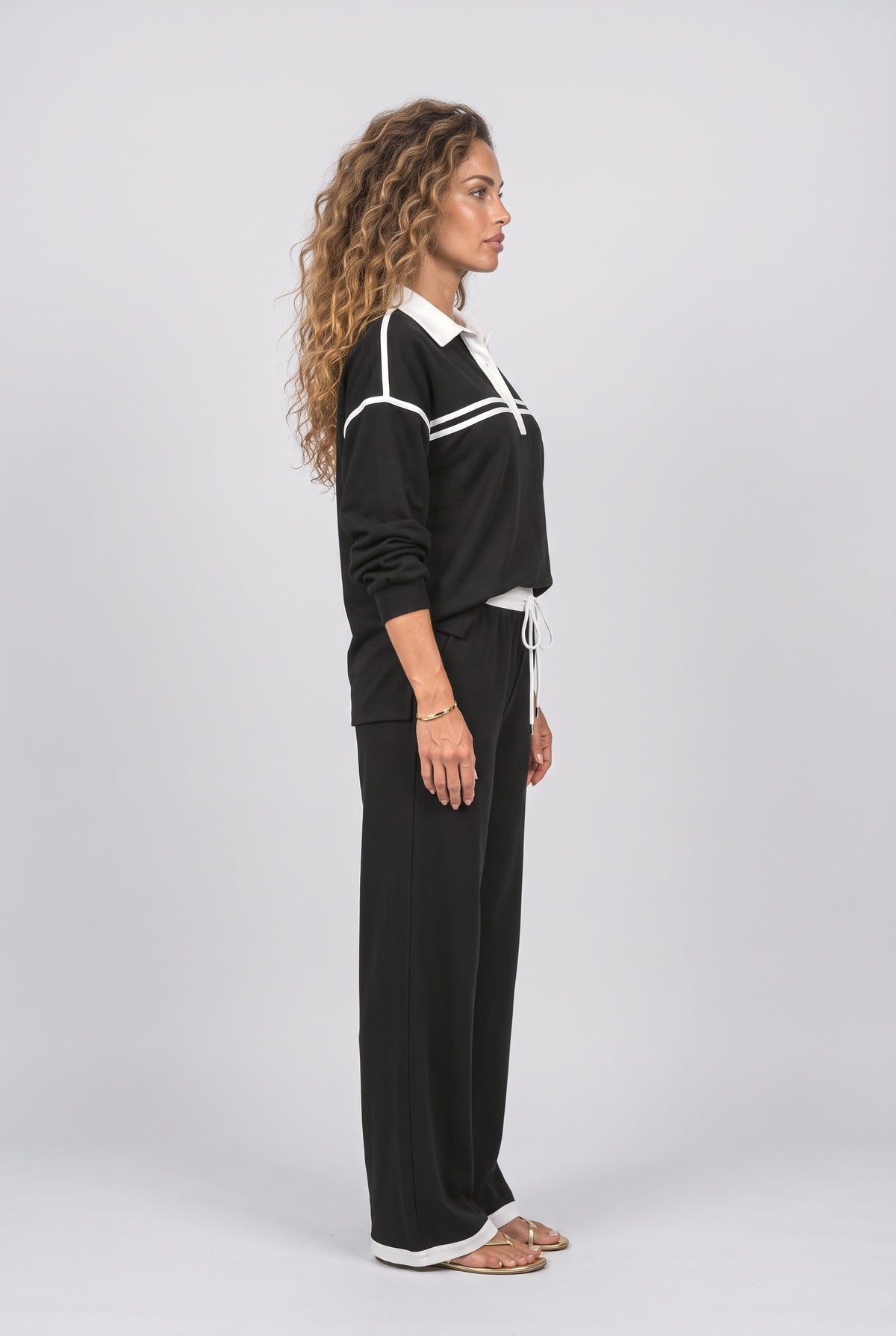 Striped Two Piece Outfit, back view