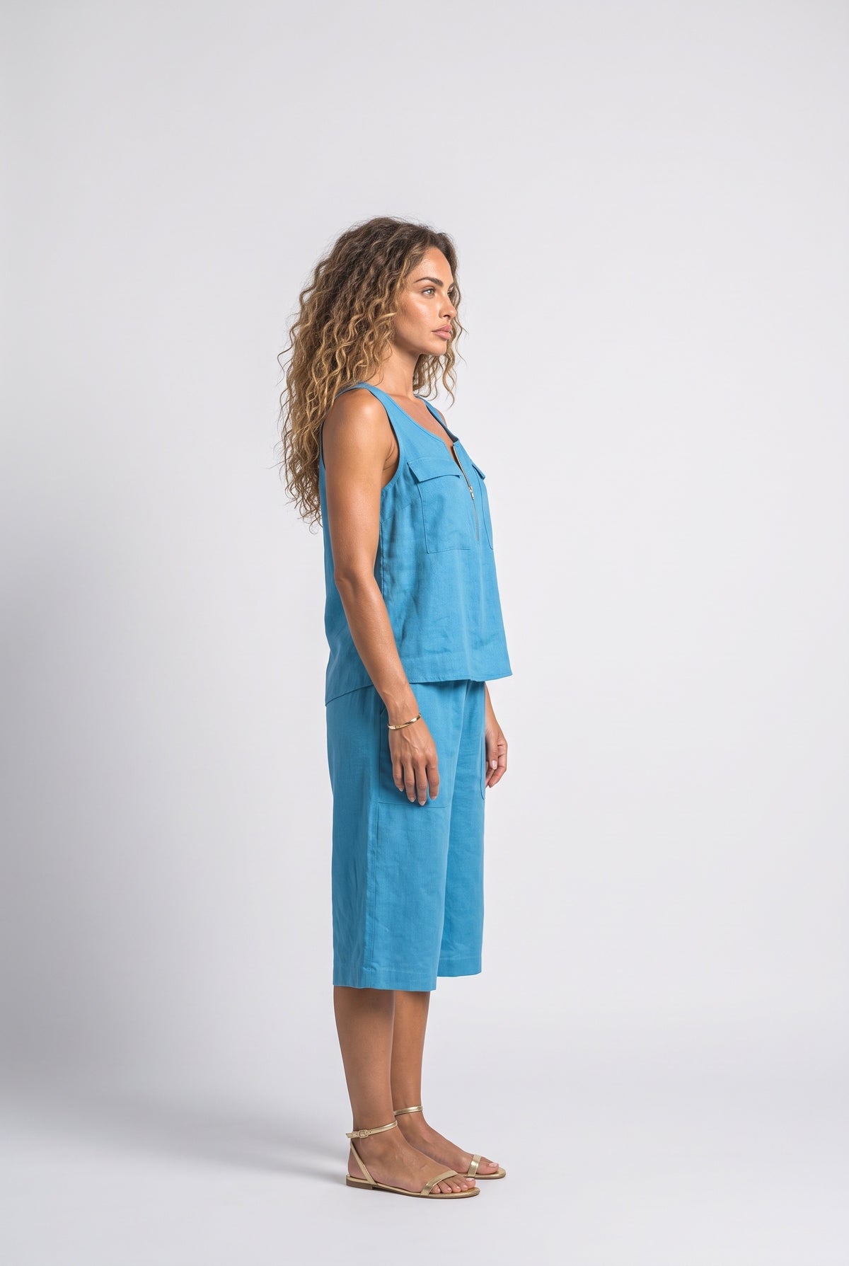 Sleeveless Two Piece Outfit, back view