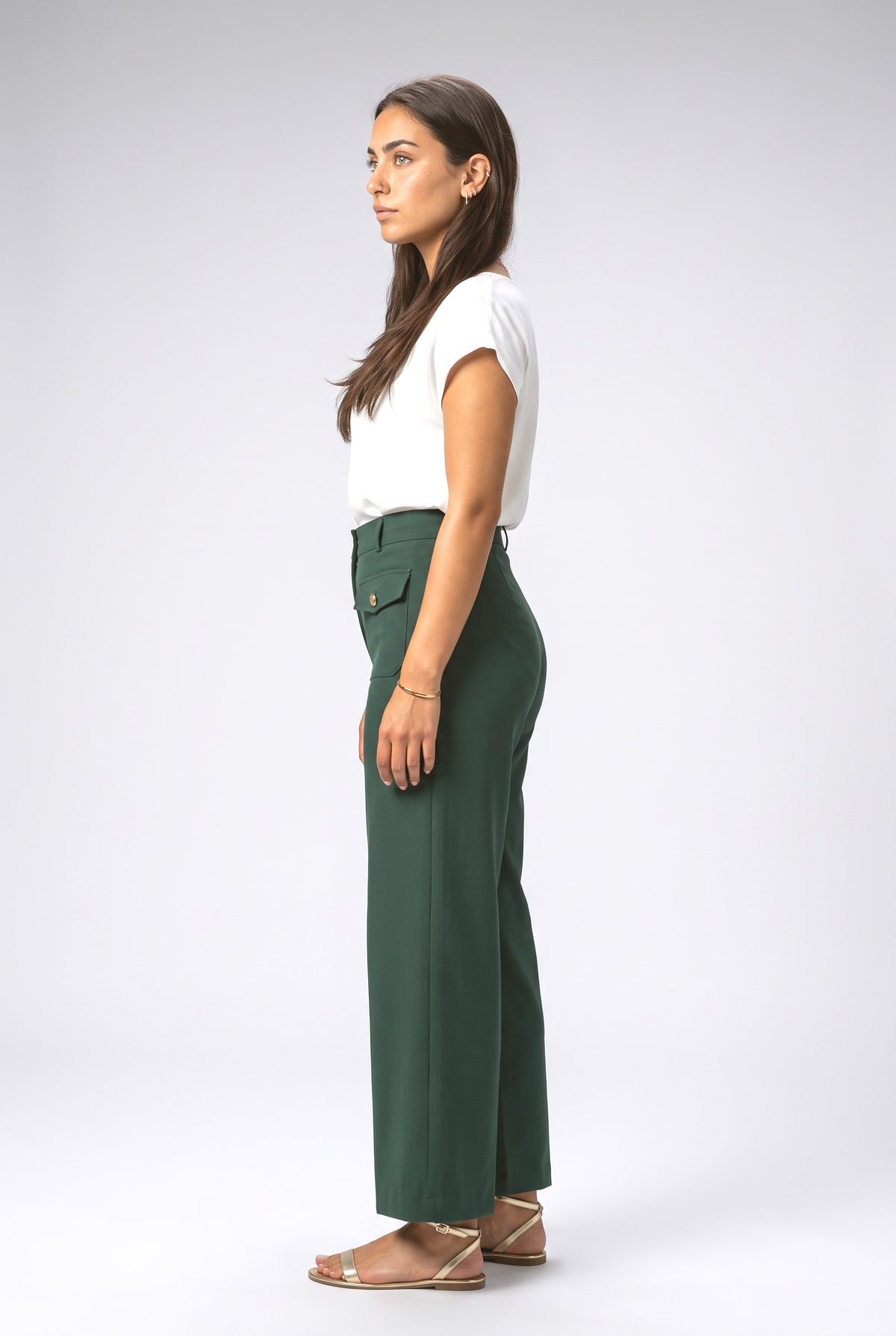 Wide Leg Pants, back view