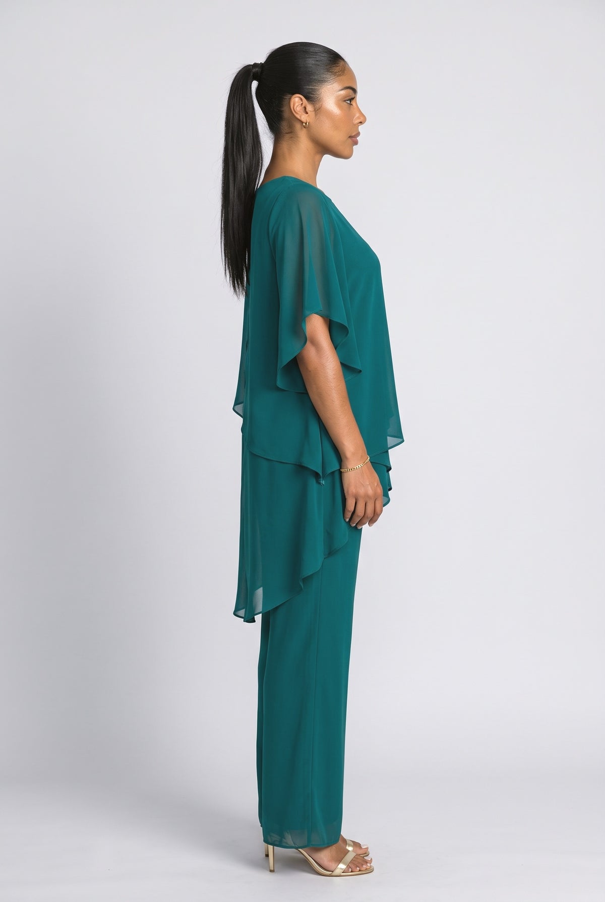 Asymmetric Two Piece Outfit, back view