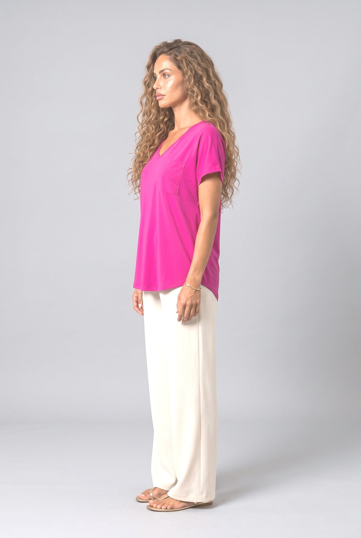 V-Neck T Shirt Women, back view
