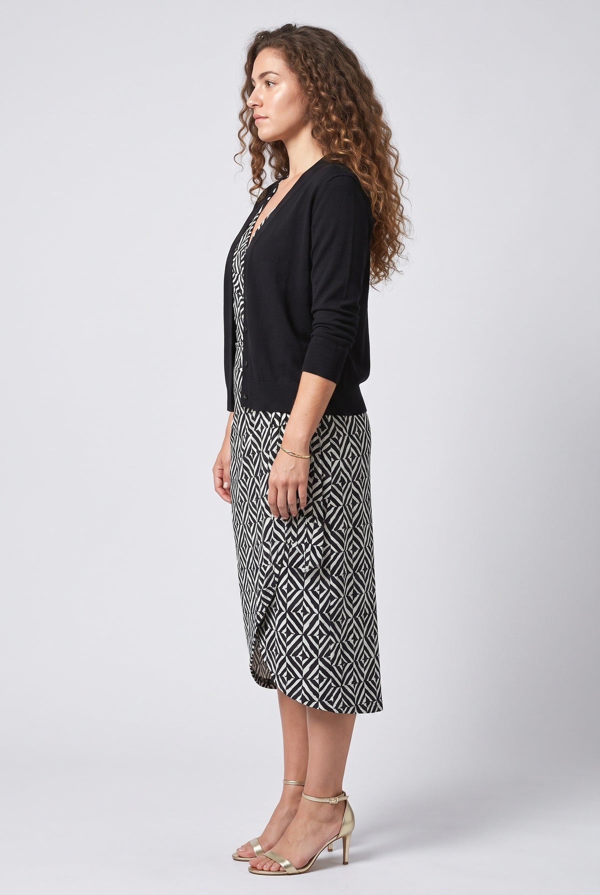 Geometric Skirt Set, back view