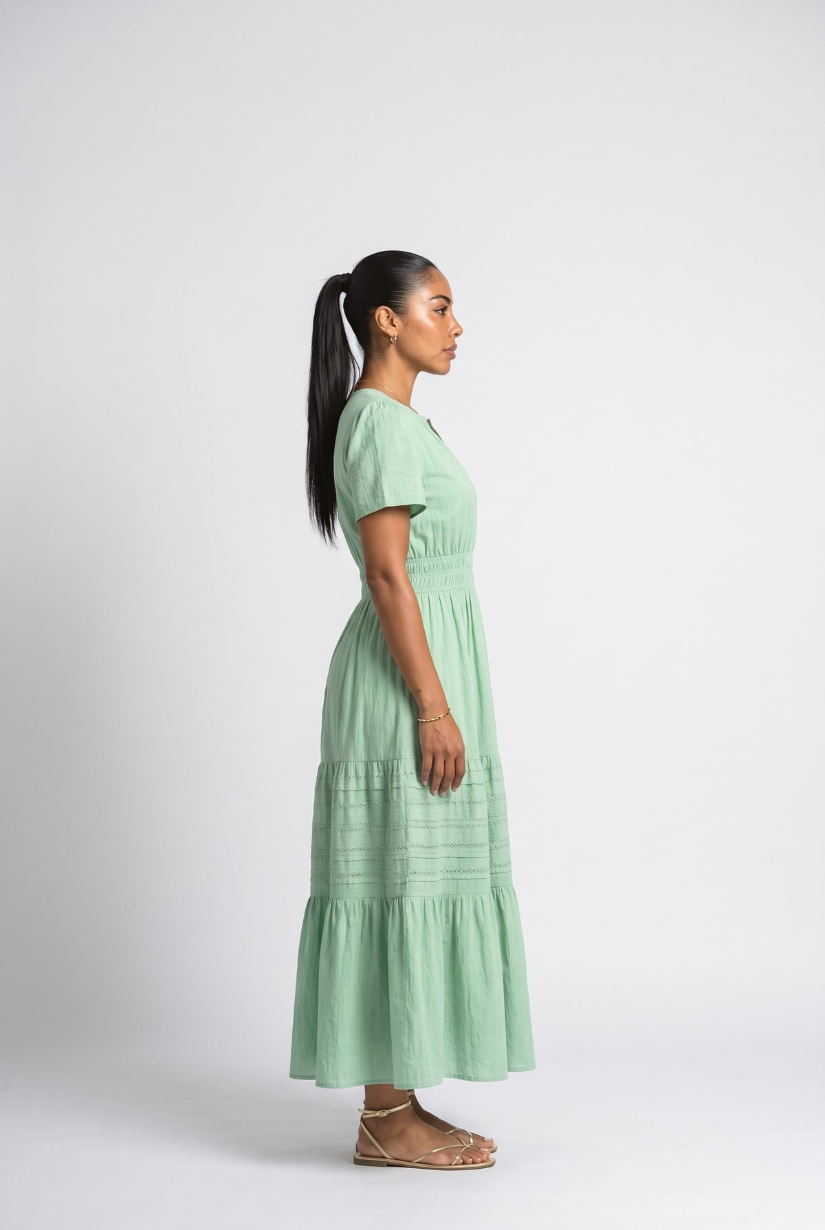 Tiered Maxi Dress, back view