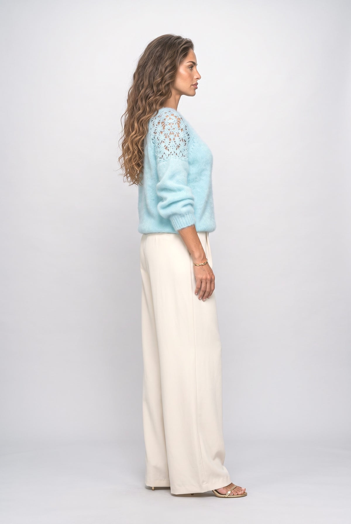Lace Pullover Sweater, back view