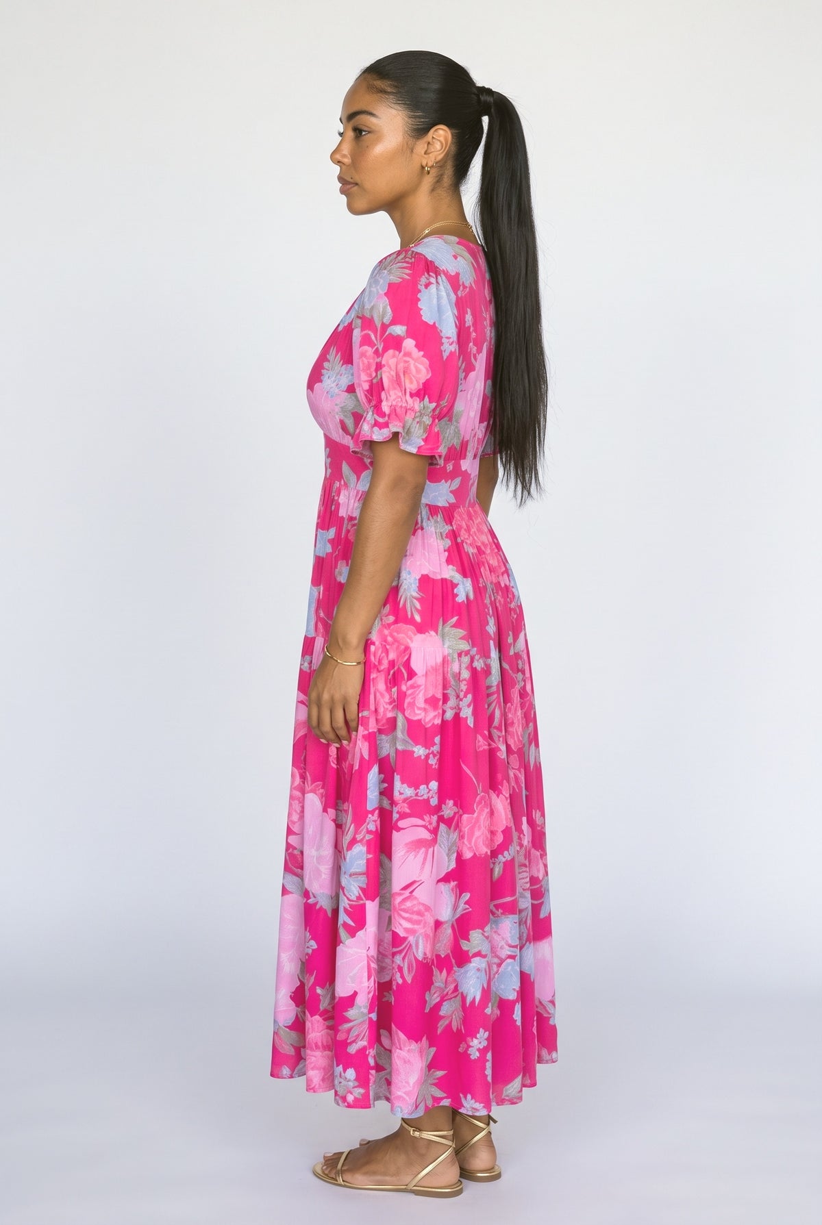 Floral Maxi Dress, back view