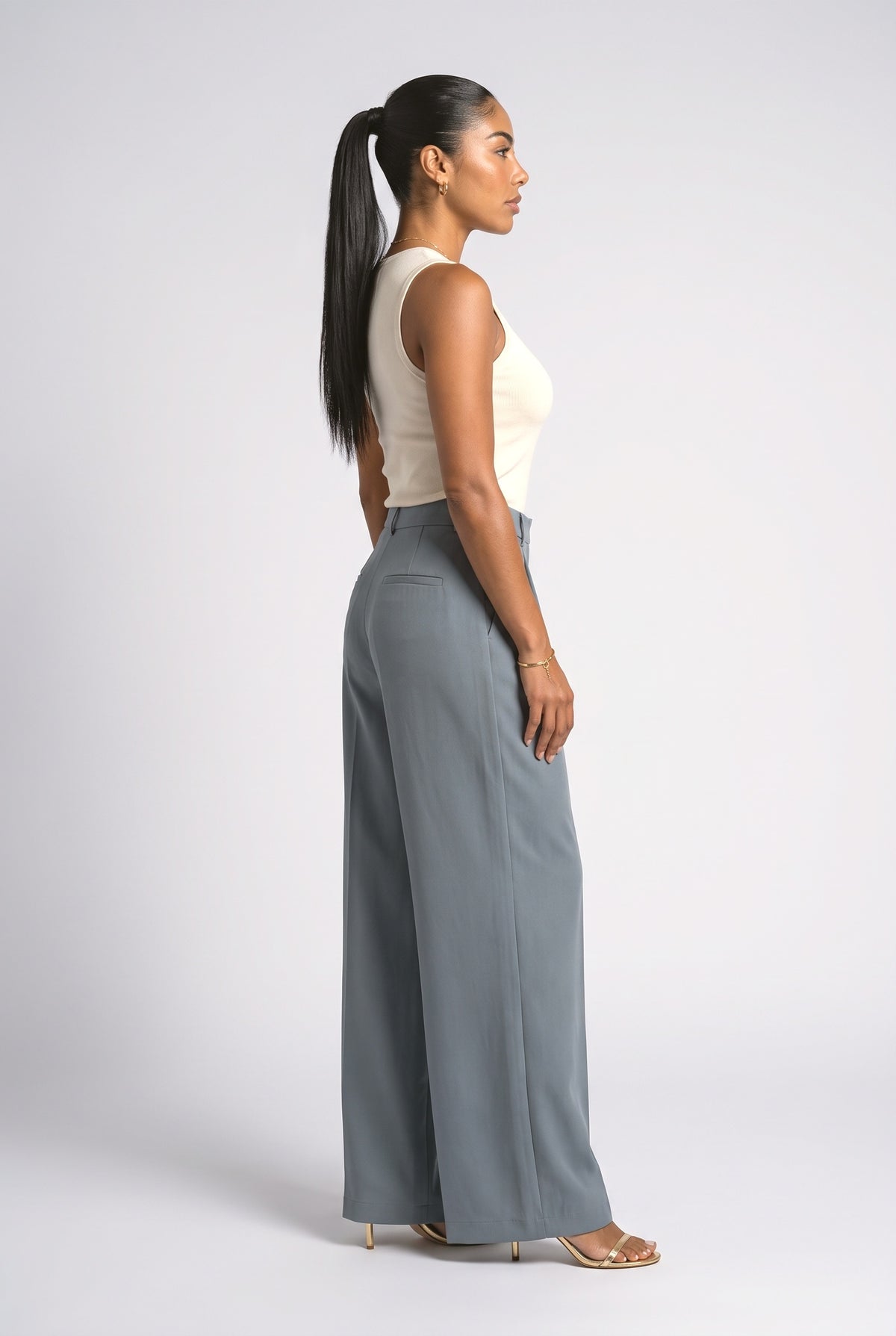 Wide Leg Pants, back view
