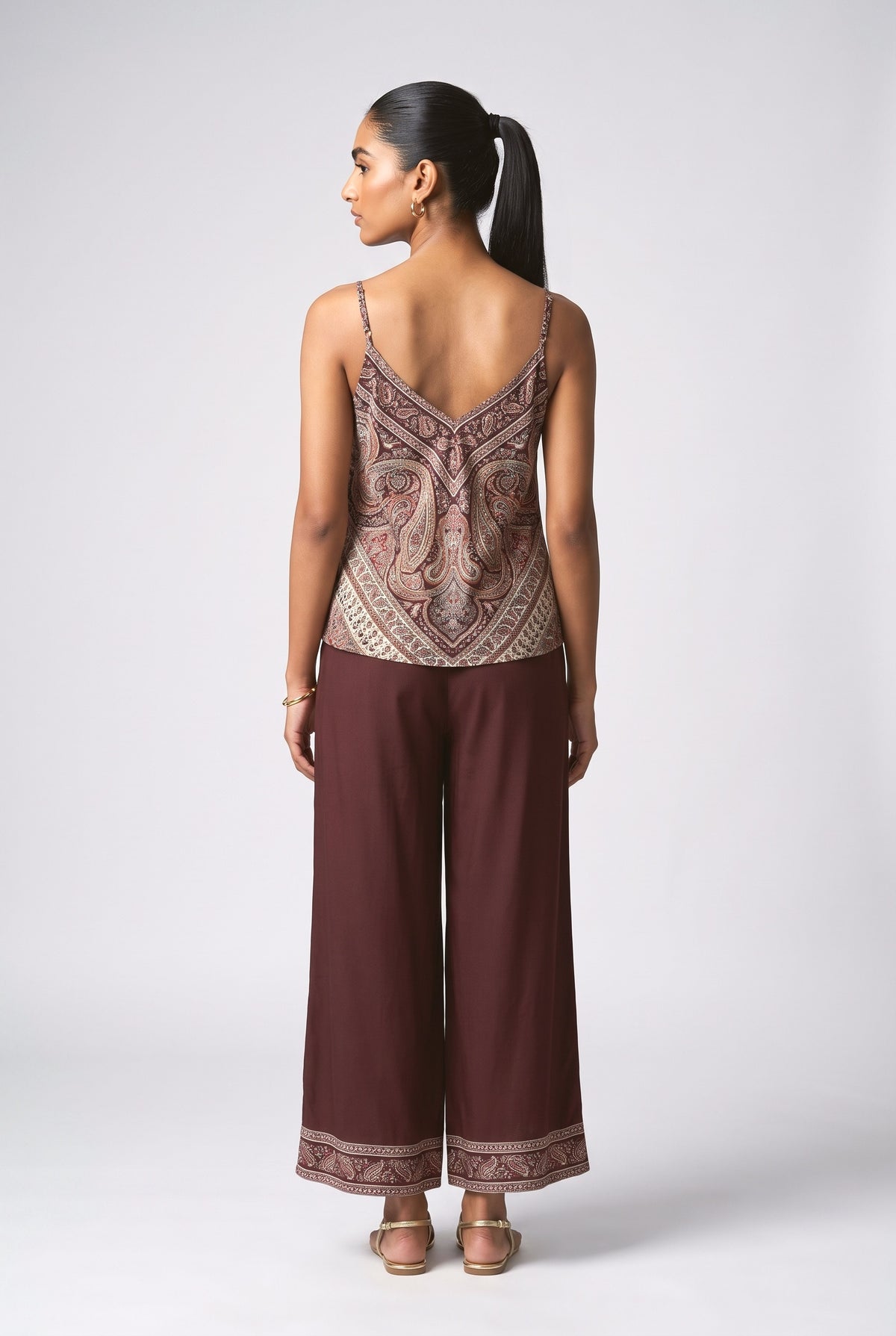 Multicolor Print Outfit Set, back view