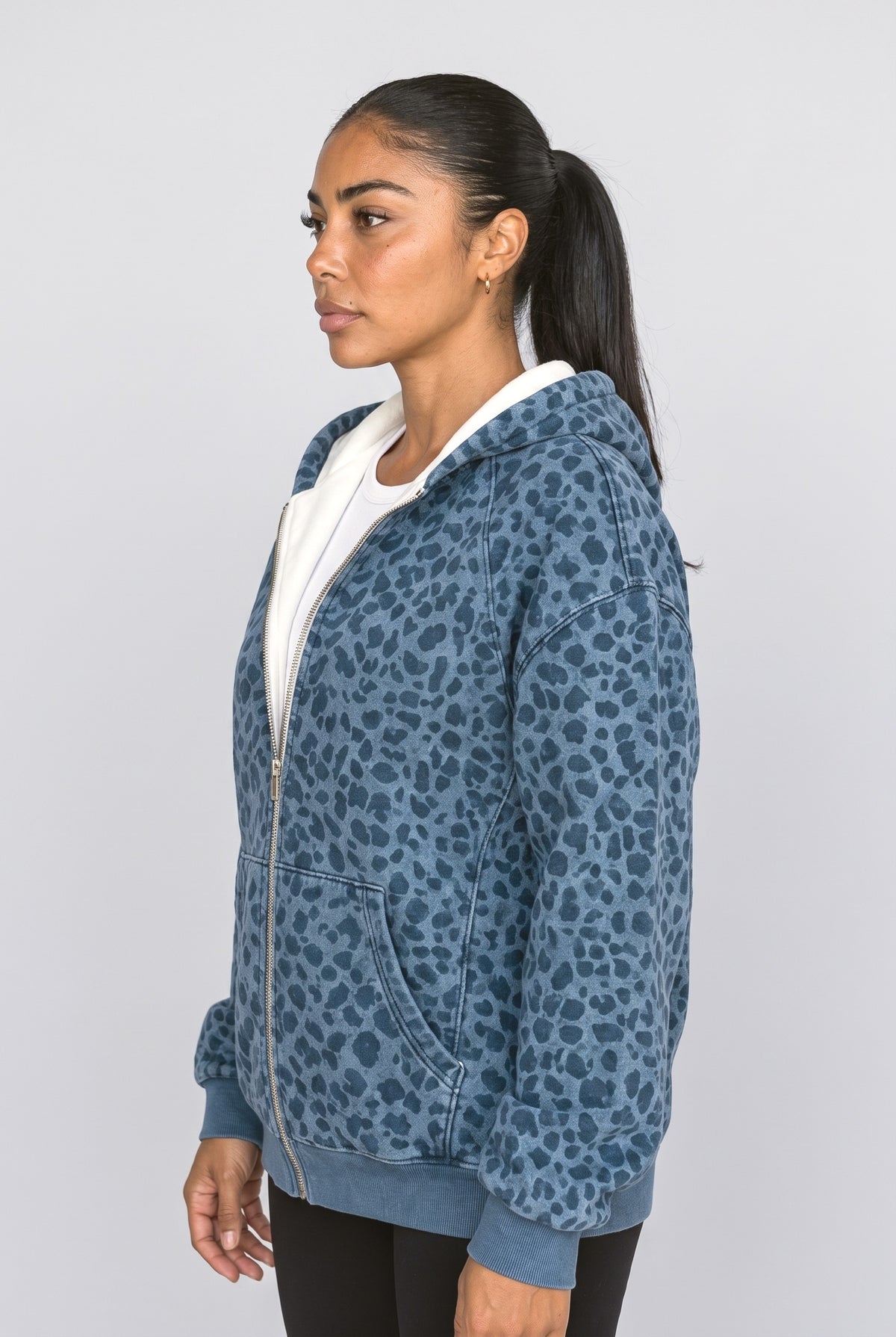 Leopard Hoodie, back view