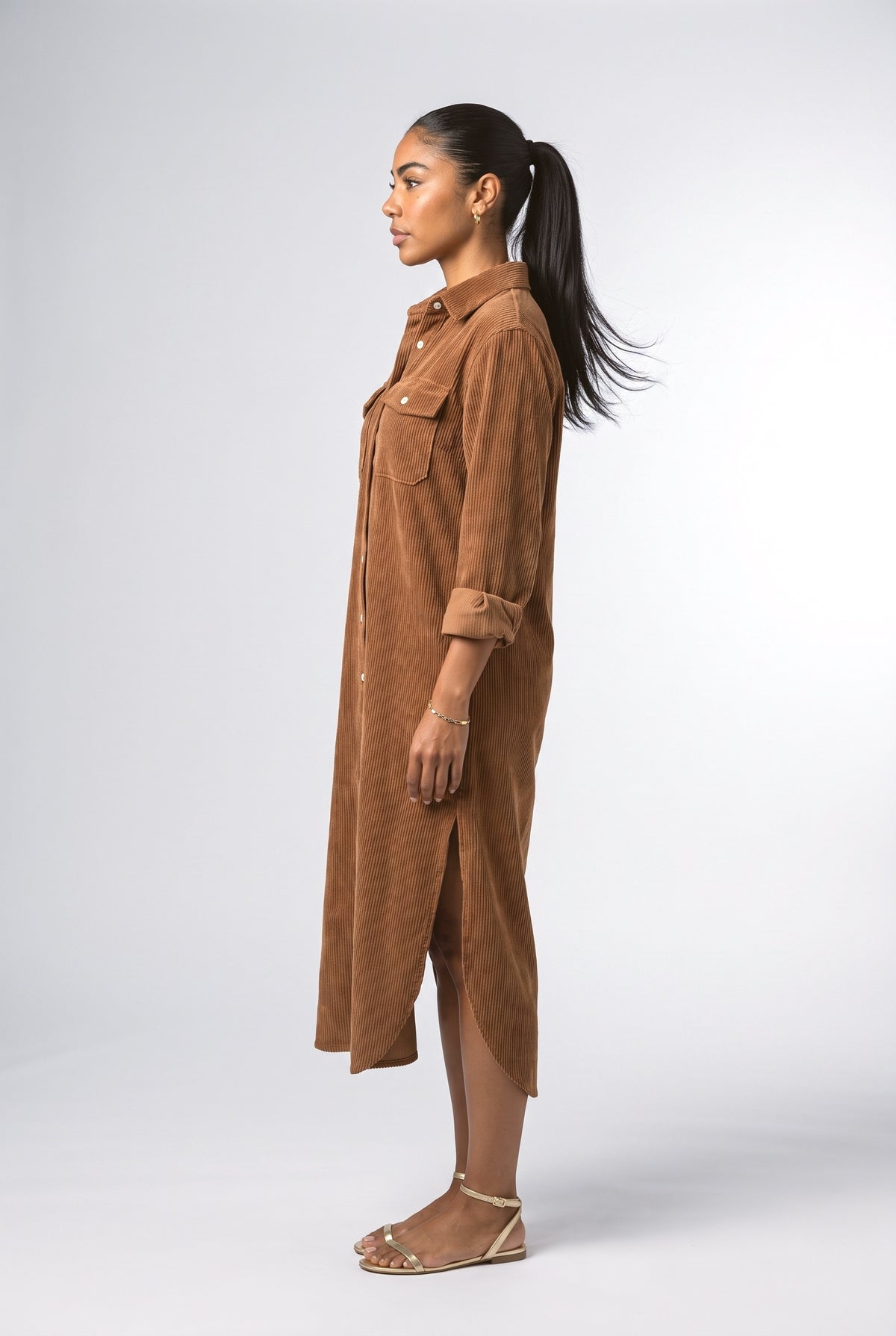 Ribbed Summer Dress, back view