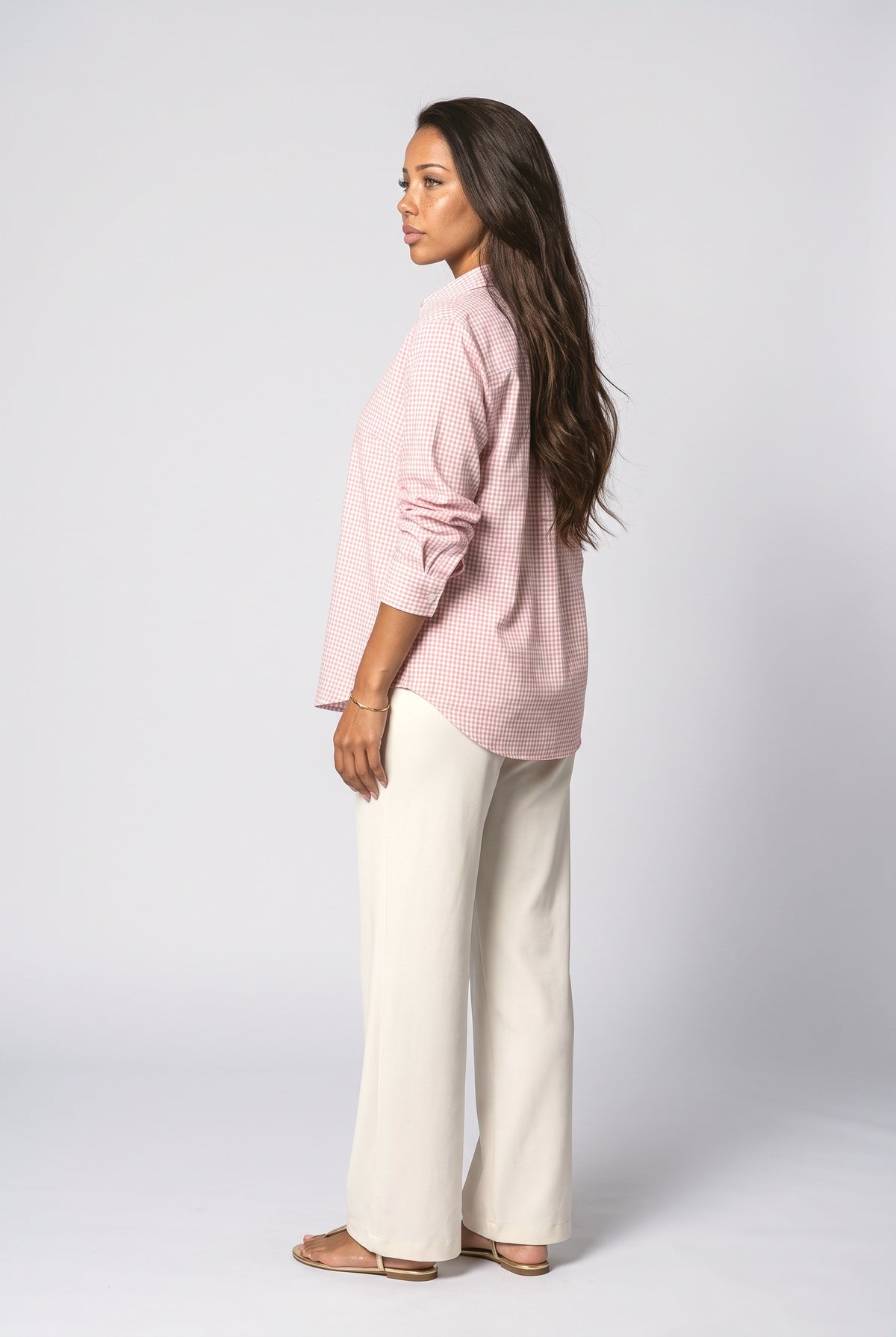 Plaid Blouse, back view