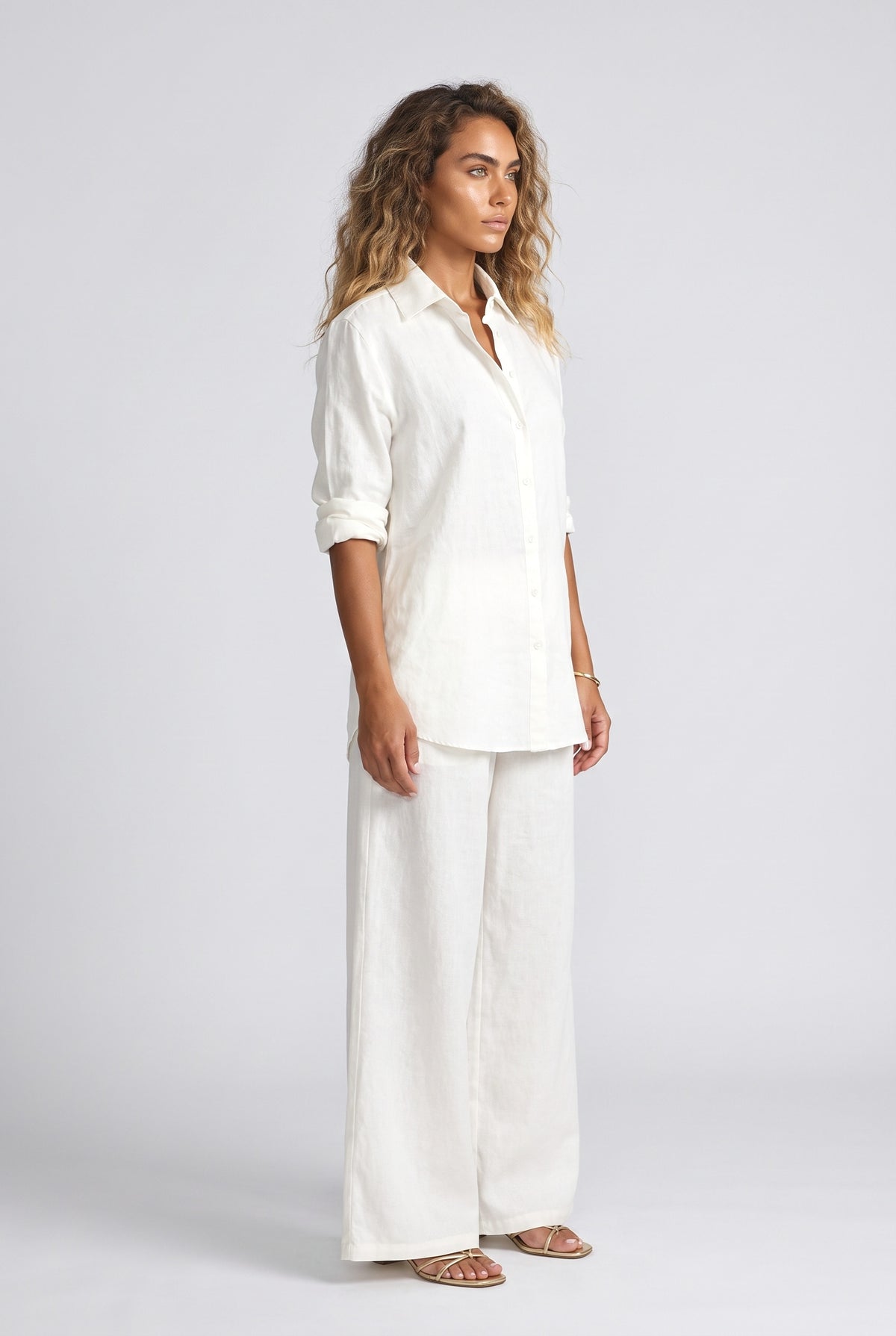 Linen Two Piece Outfit, back view